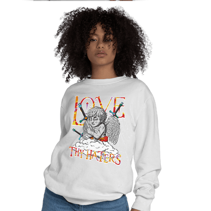 Mid GS Six Championships 1s Sweatshirt Match Love Thy Haters Angel - NastyJamz