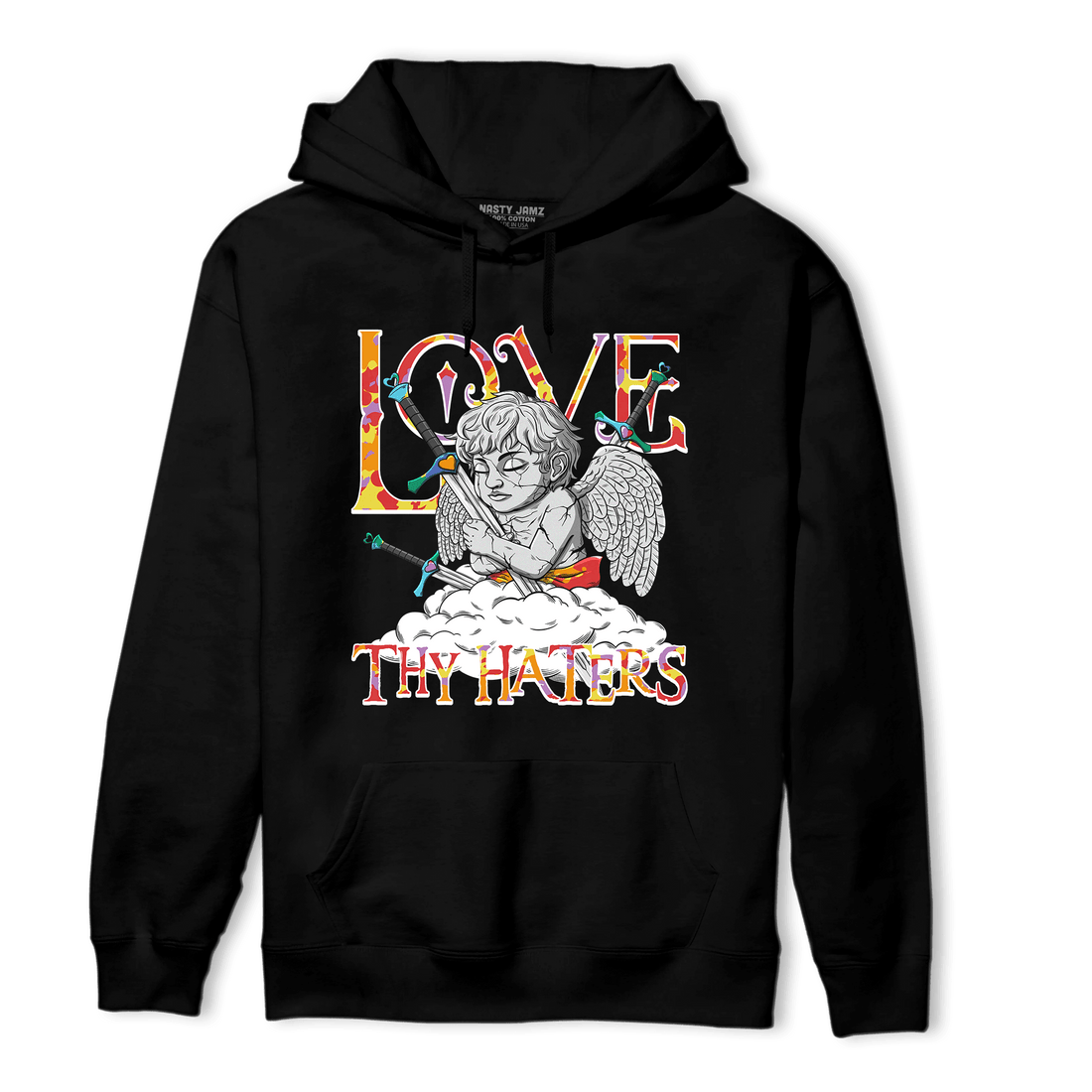 Mid GS Six Championships 1s Hoodie Match Love Thy Haters Angel - NastyJamz