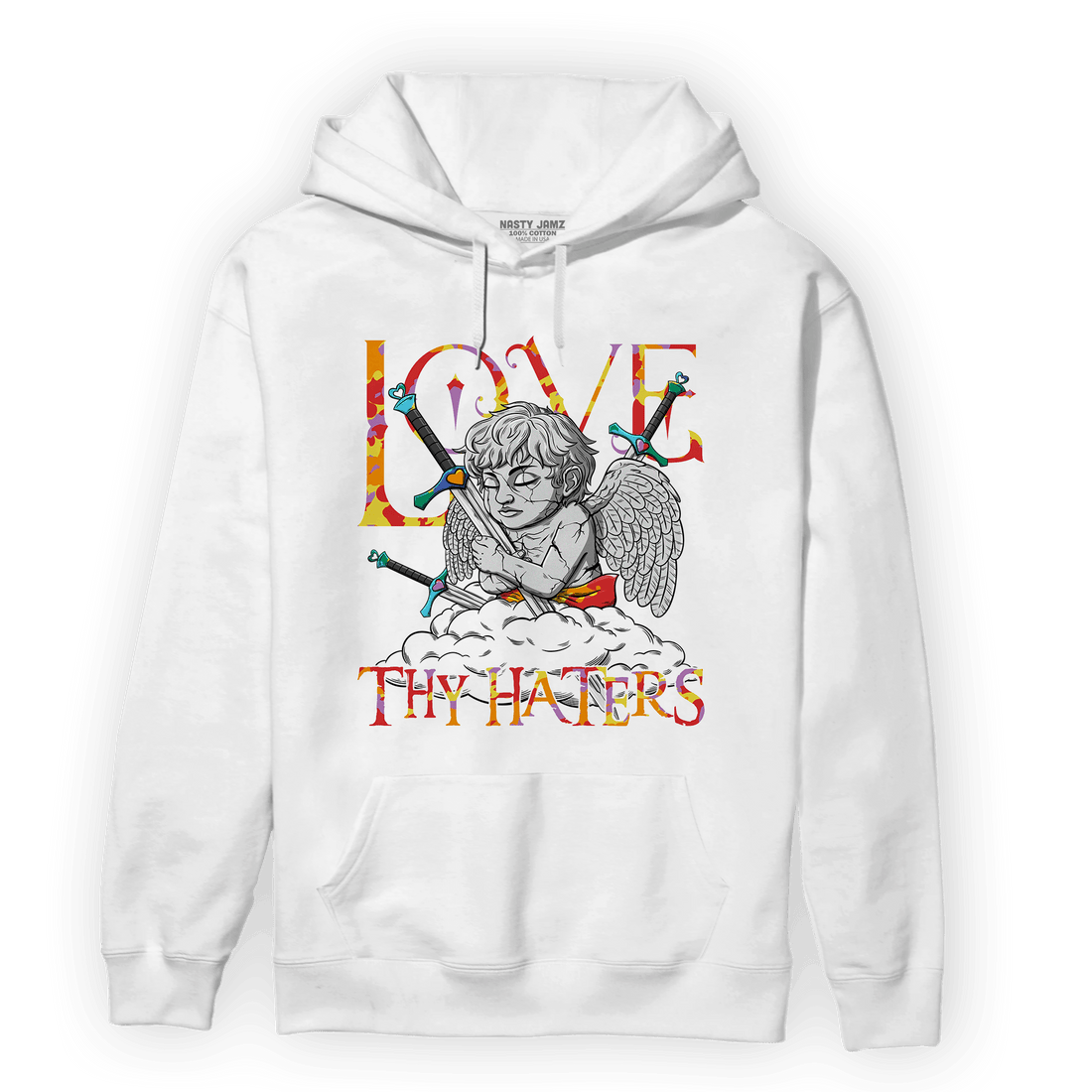 Mid GS Six Championships 1s Hoodie Match Love Thy Haters Angel - NastyJamz