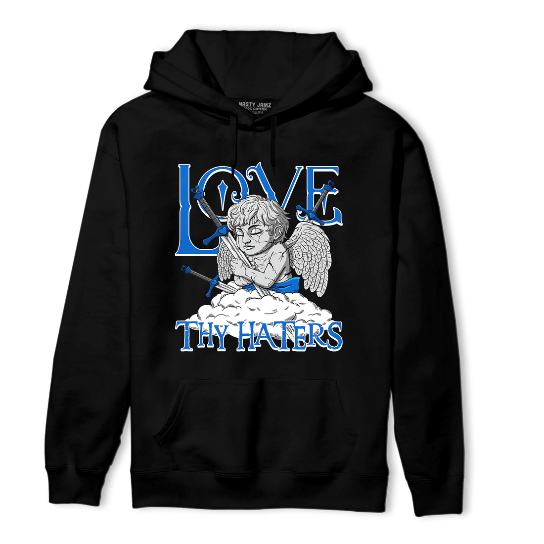 Royal Reimagined 1s Hoodie Match Love Thy Haters Angel - NastyJamz