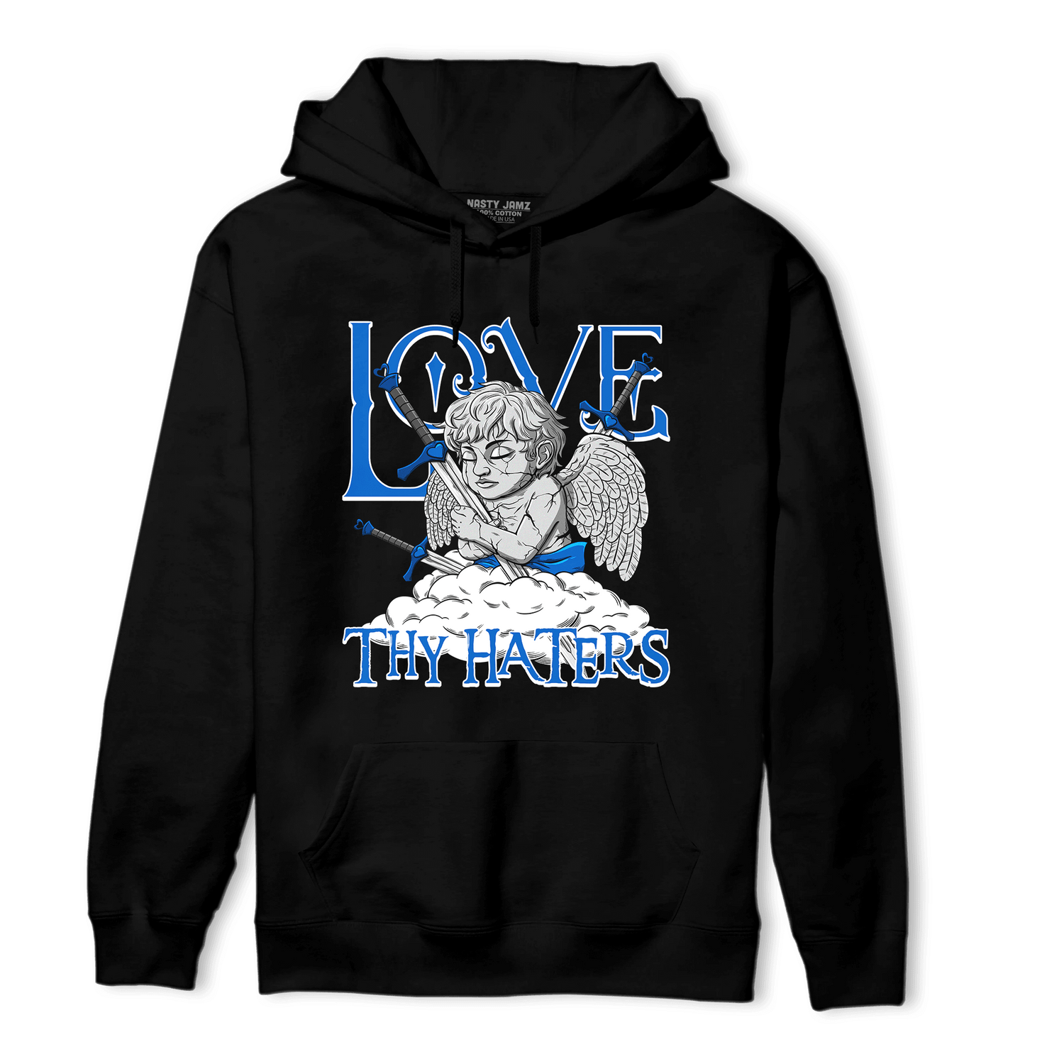 Royal Reimagined 1s Hoodie Match Love Thy Haters Angel - NastyJamz