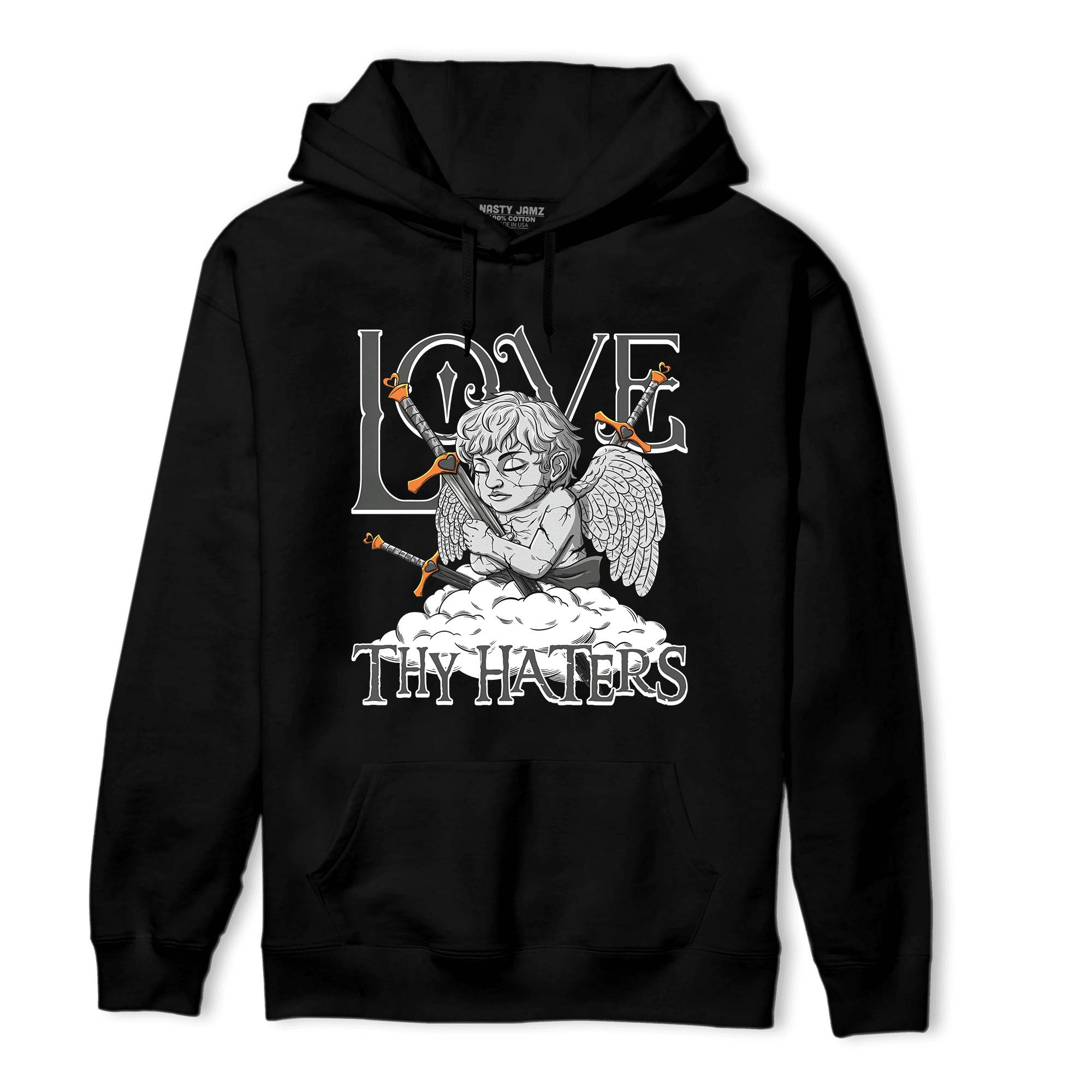 Fear Pack 3s Hoodie Match Love Thy Haters Angel - NastyJamz