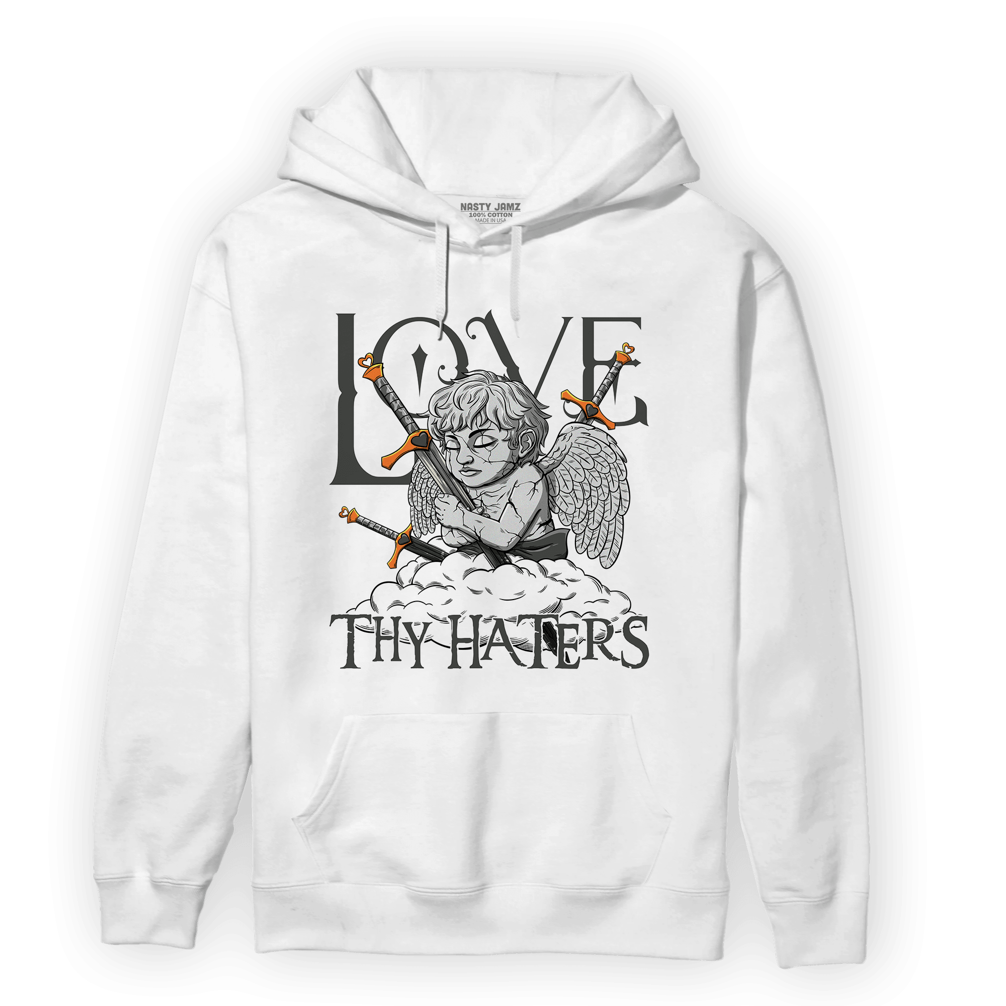 Fear Pack 3s Hoodie Match Love Thy Haters Angel - NastyJamz
