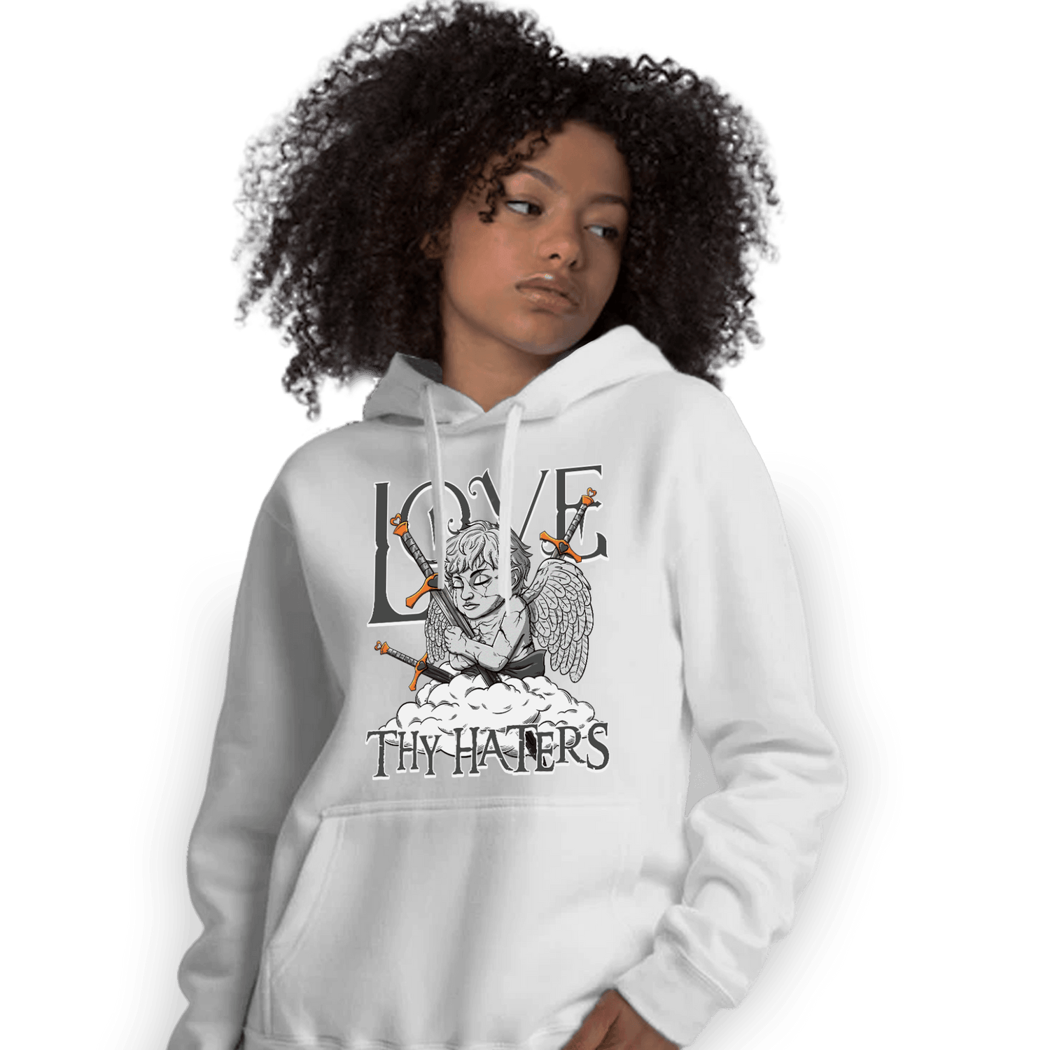 Fear Pack 3s Hoodie Match Love Thy Haters Angel - NastyJamz