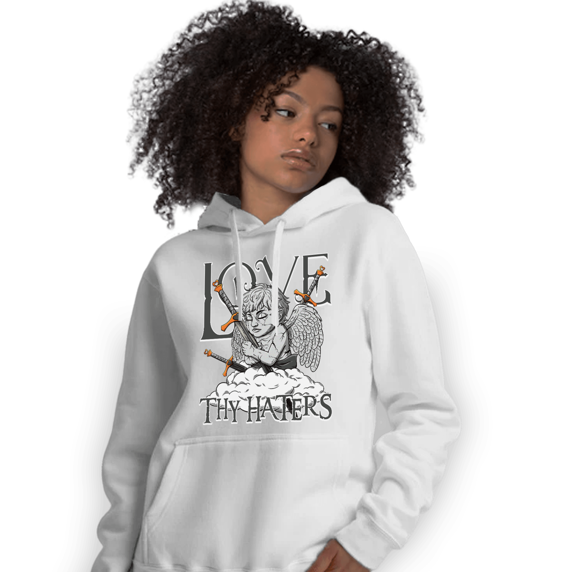 Fear Pack 3s Hoodie Match Love Thy Haters Angel - NastyJamz