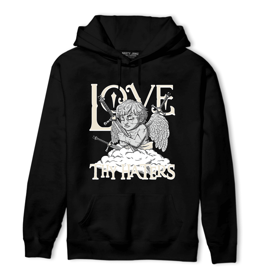 Off Noir 3s Hoodie Match Love Thy Haters Angel - NastyJamz