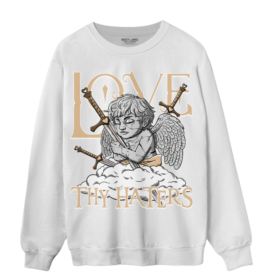 Palomino 3s Sweatshirt Match Love Thy Haters Angel - NastyJamz