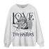White Navy 3s Sweatshirt Match Love Thy Haters Angel - NastyJamz