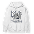 White Navy 3s Hoodie Match Love Thy Haters Angel - NastyJamz