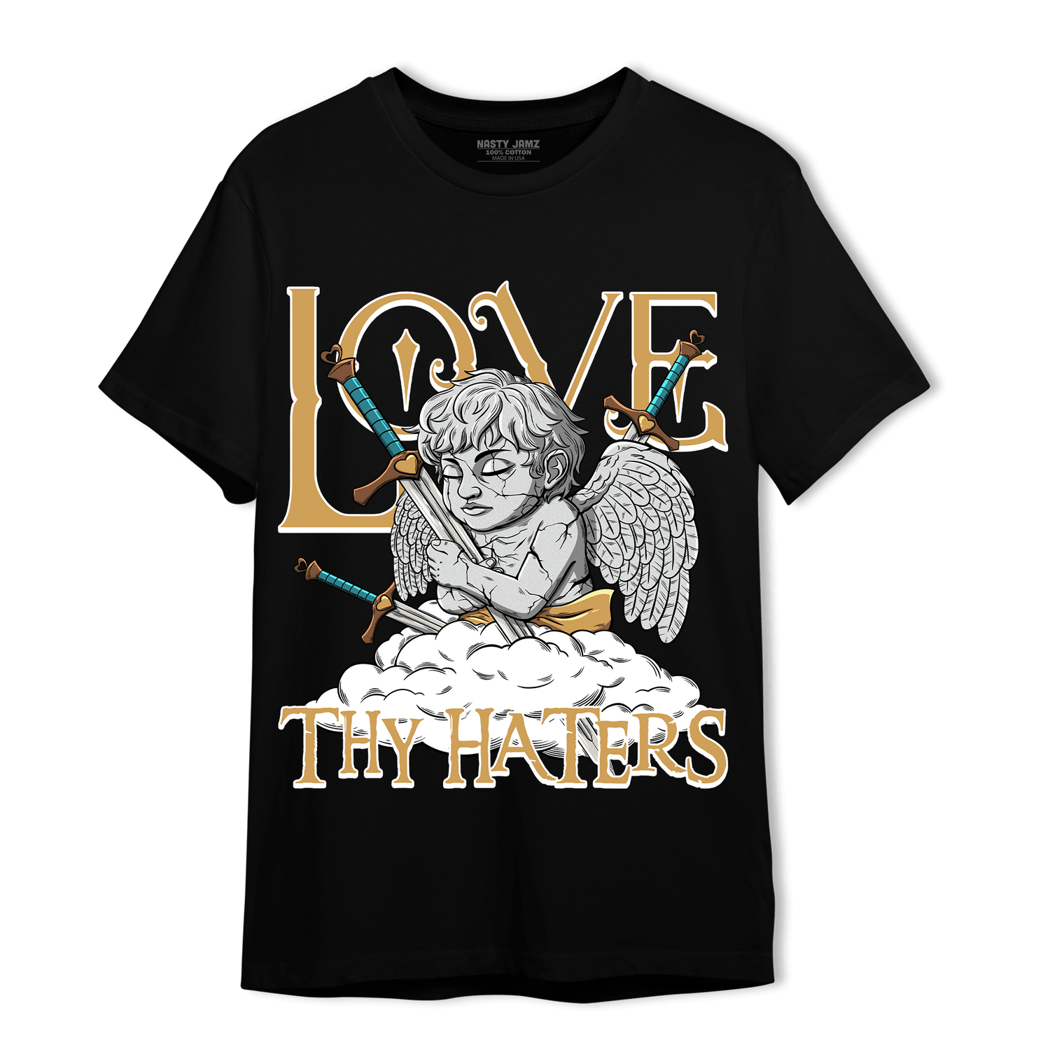 Cacao Wow 4s T Shirt Match Love Thy Haters Angel - NastyJamz