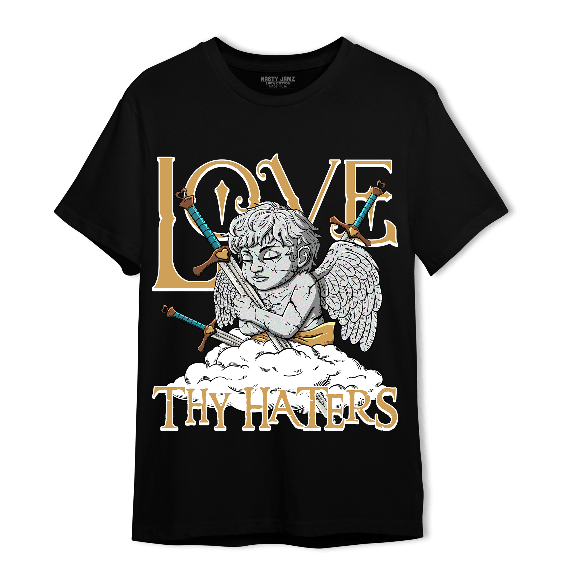 Cacao Wow 4s T Shirt Match Love Thy Haters Angel - NastyJamz