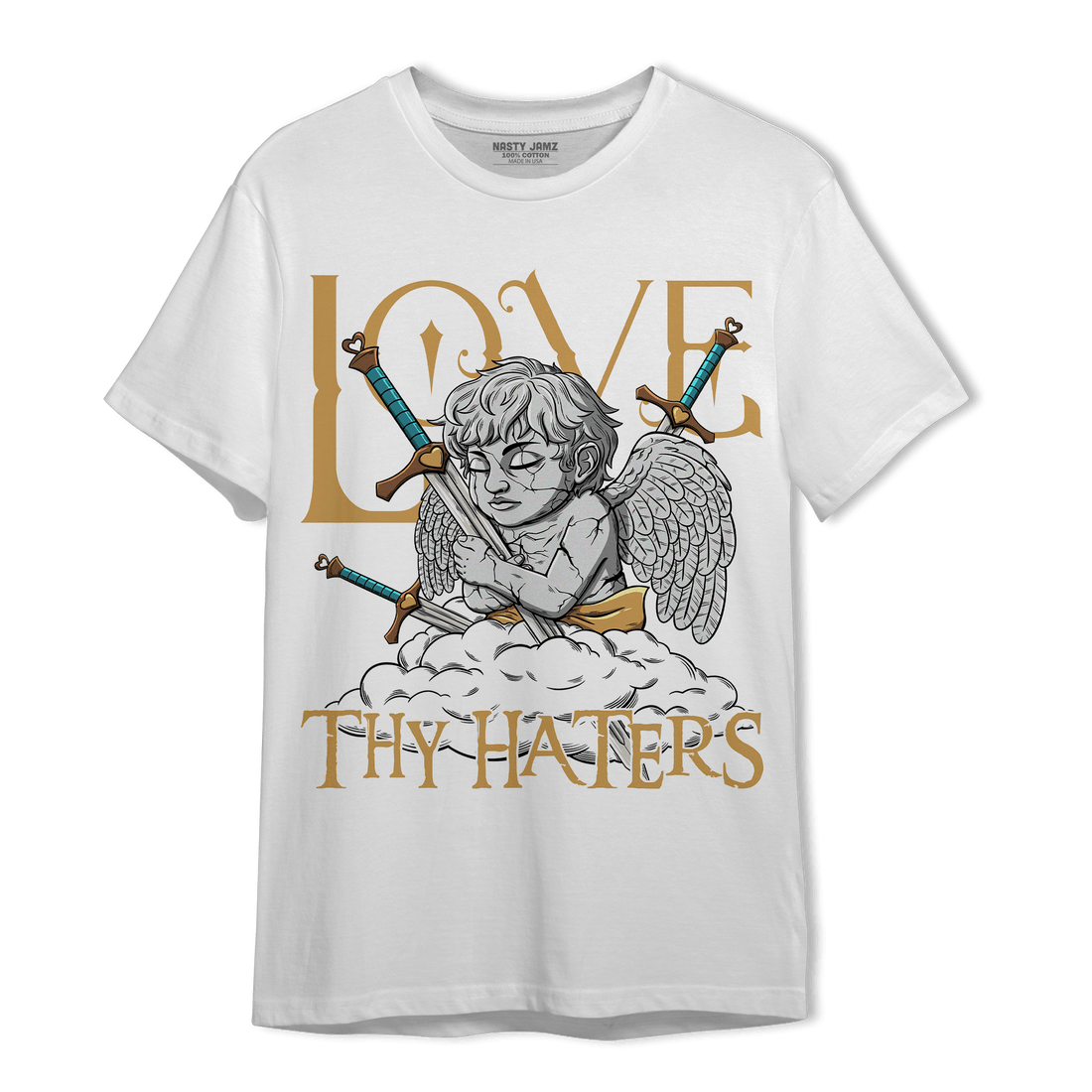 Cacao Wow 4s T Shirt Match Love Thy Haters Angel - NastyJamz