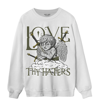 SE Craft Medium Olive 4s Sweatshirt Match Love Thy Haters Angel - NastyJamz