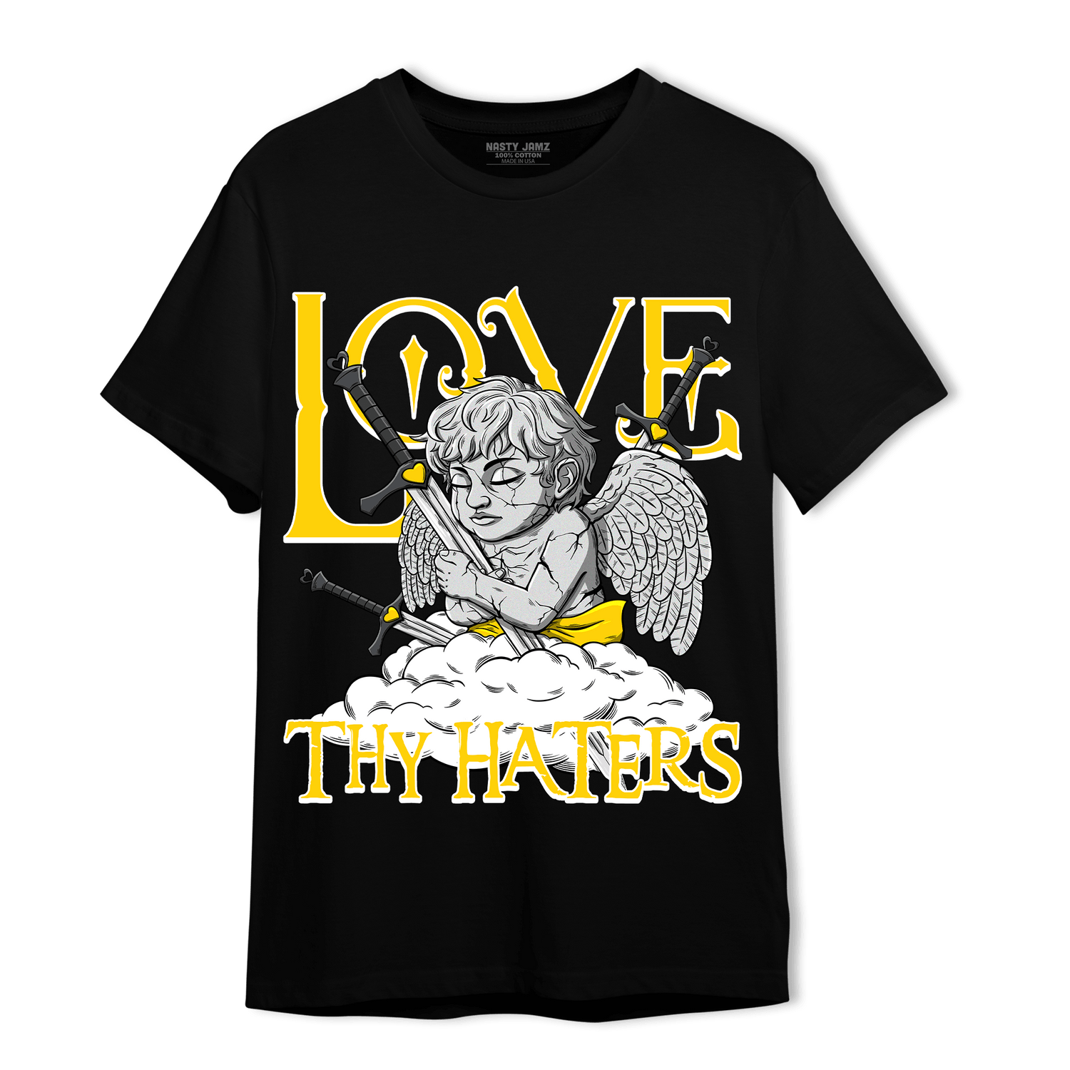 Thunder 4s T Shirt Match Love Thy Haters Angel - NastyJamz