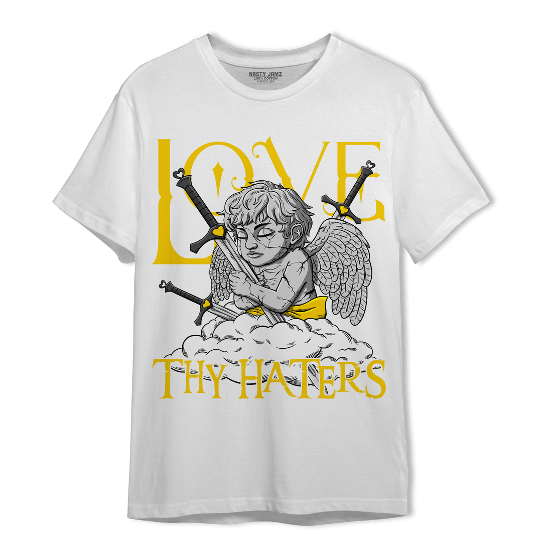 Thunder 4s T Shirt Match Love Thy Haters Angel - NastyJamz