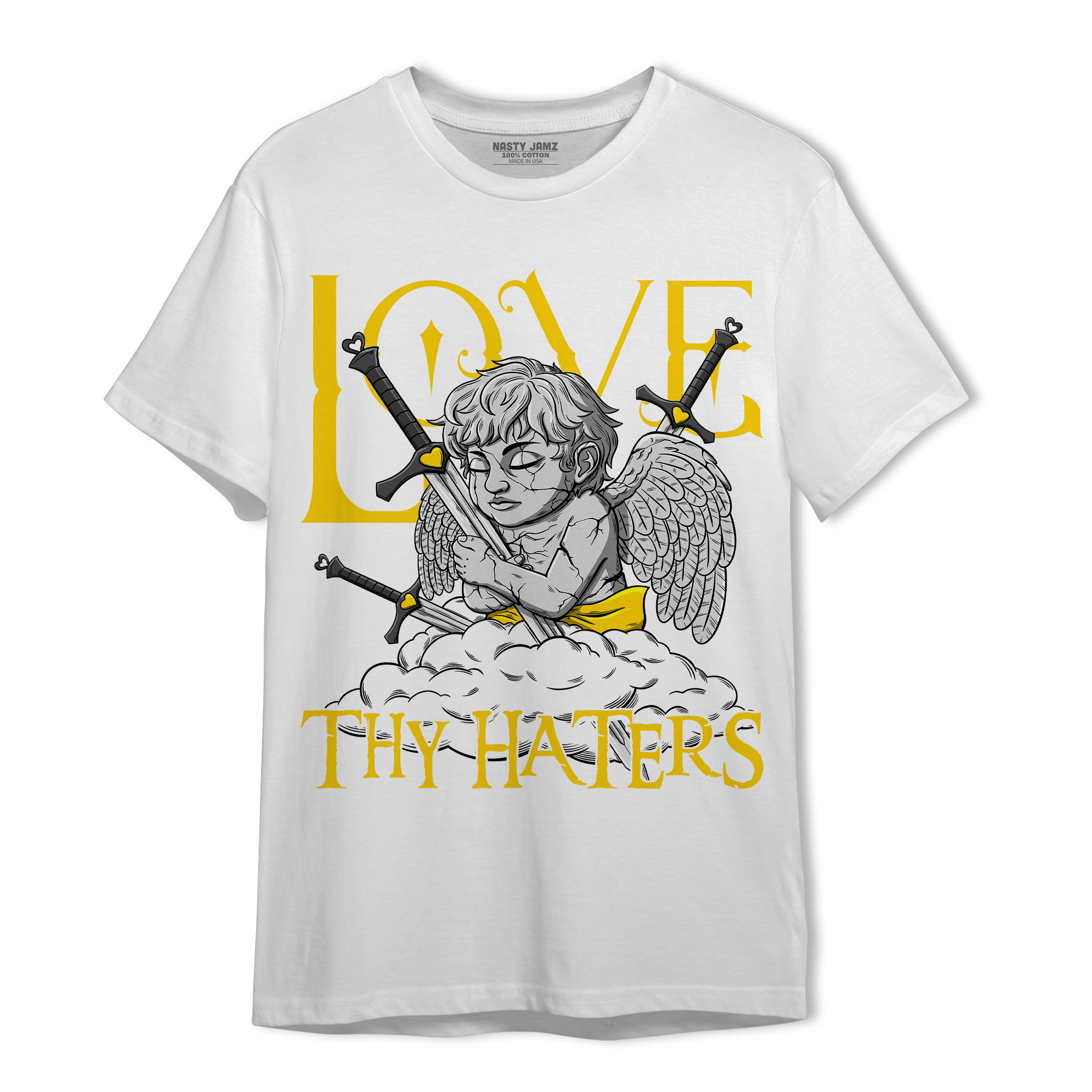 Thunder 4s T Shirt Match Love Thy Haters Angel - NastyJamz