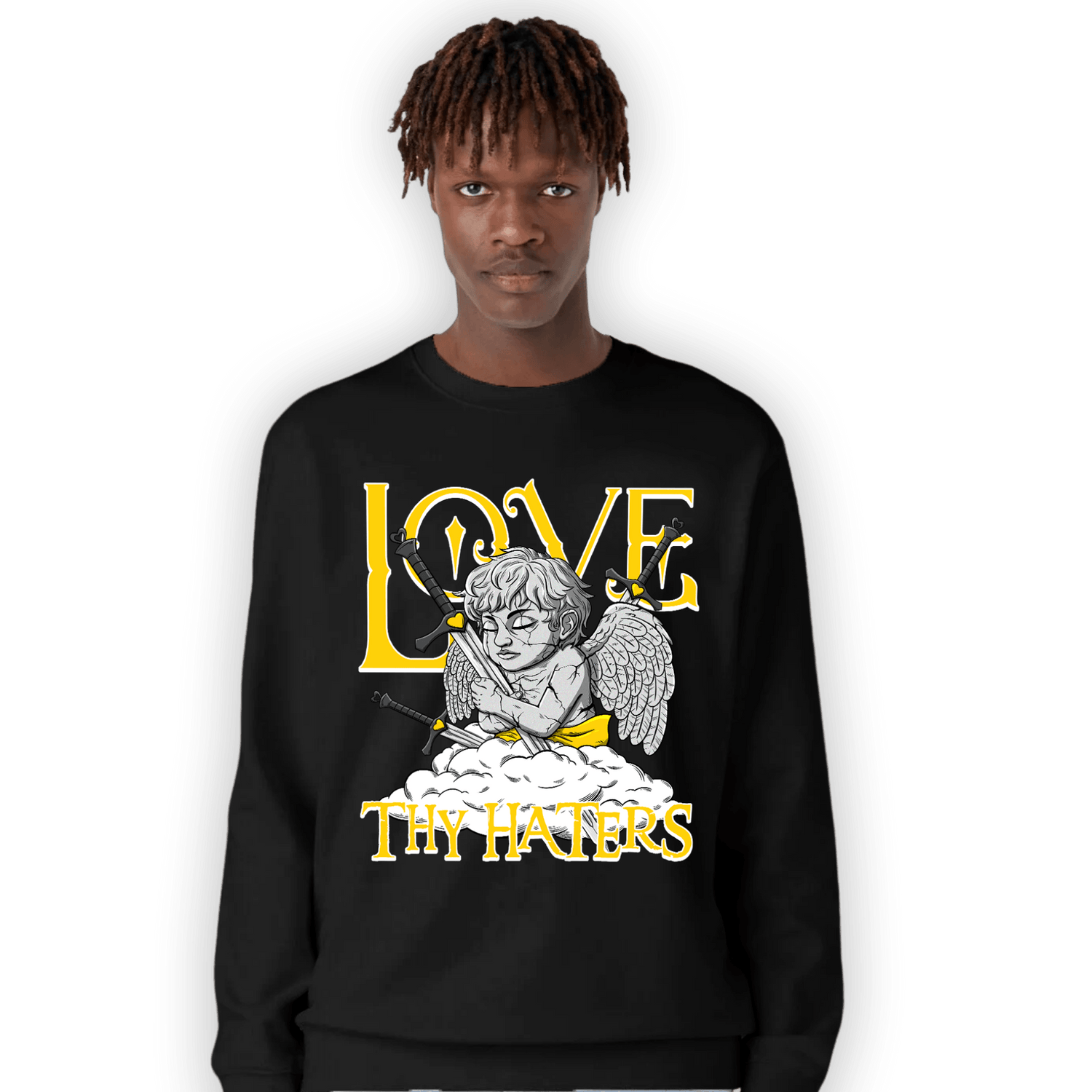 Thunder 4s Sweatshirt Match Love Thy Haters Angel - NastyJamz