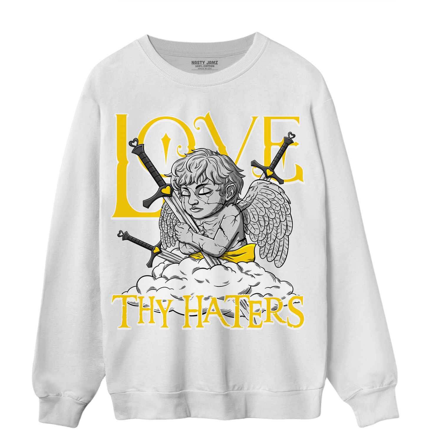 Thunder 4s Sweatshirt Match Love Thy Haters Angel - NastyJamz