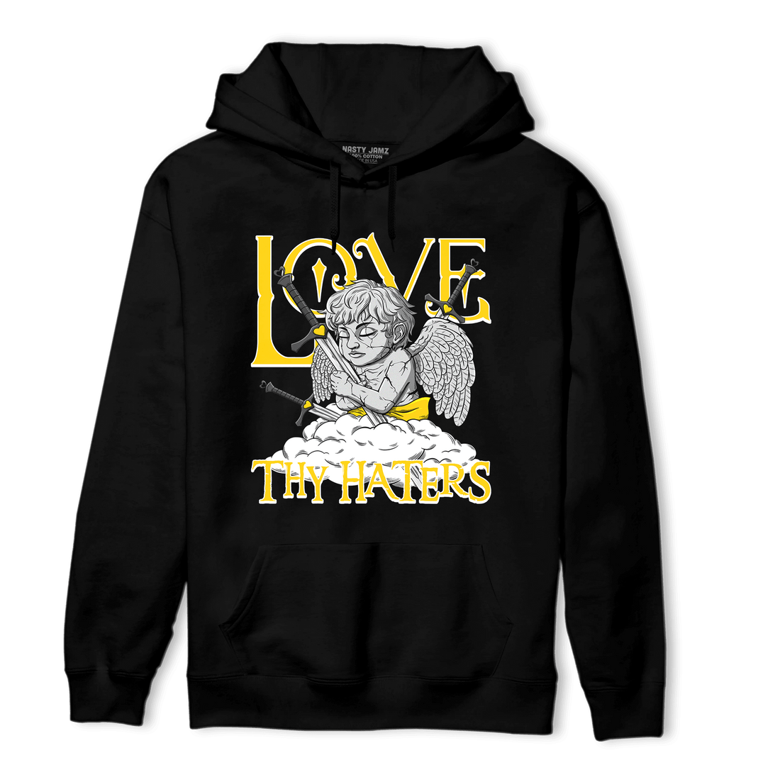 Thunder 4s Hoodie Match Love Thy Haters Angel - NastyJamz