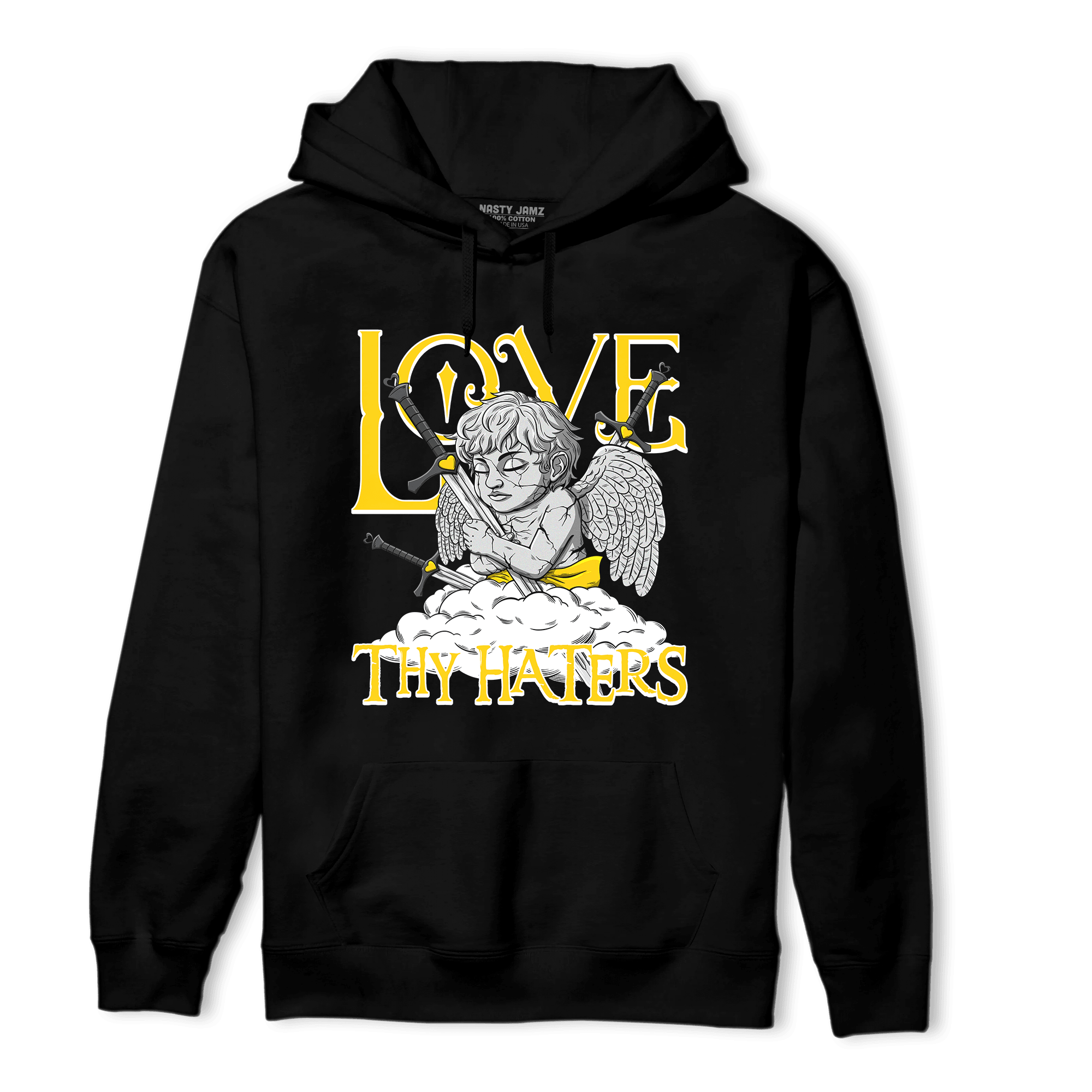 Thunder 4s Hoodie Match Love Thy Haters Angel - NastyJamz