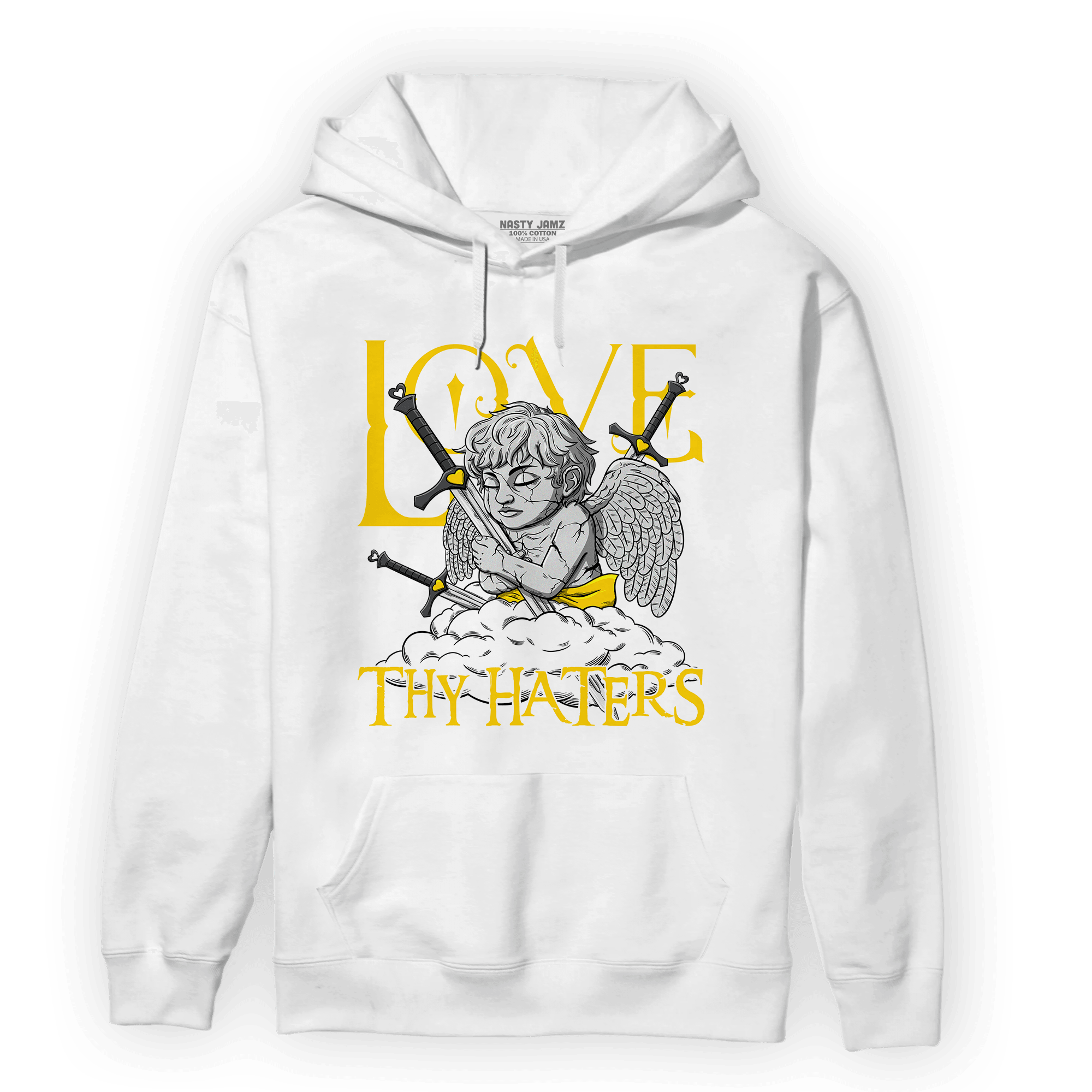 Thunder 4s Hoodie Match Love Thy Haters Angel - NastyJamz