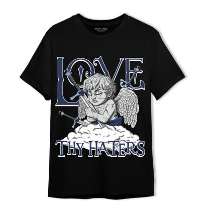 Midnight Navy 5s T Shirt Match Love Thy Haters Angel - NastyJamz