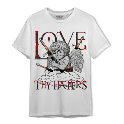 Plaid 5s T Shirt Match Love Thy Haters Angel - NastyJamz