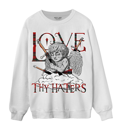 Plaid 5s Sweatshirt Match Love Thy Haters Angel - NastyJamz