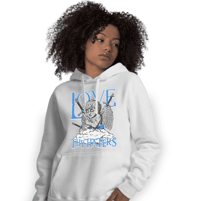 University Blue 5s Hoodie Match Love Thy Haters Angel - NastyJamz