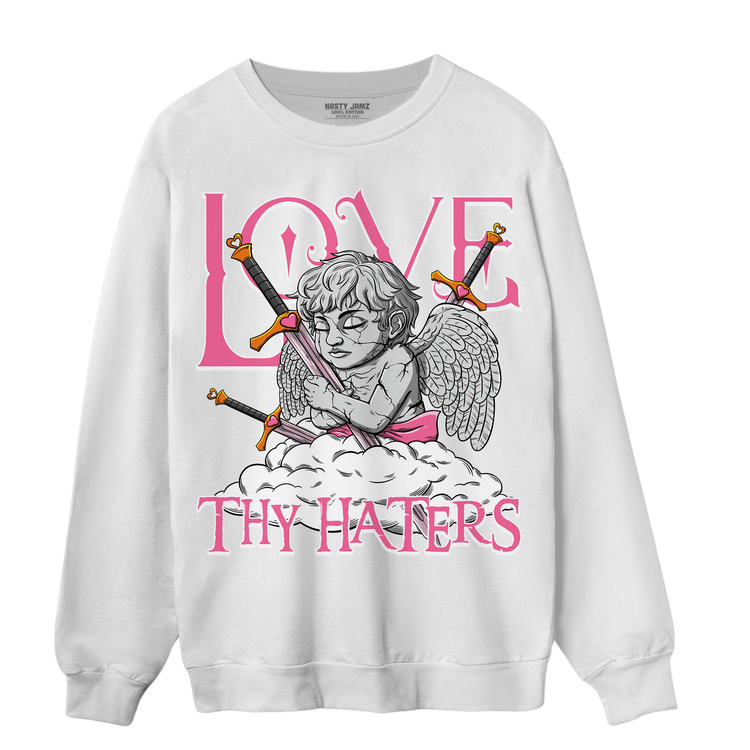 SB Dunk Blossom Sweatshirt Match Love Thy Haters Angel - NastyJamz