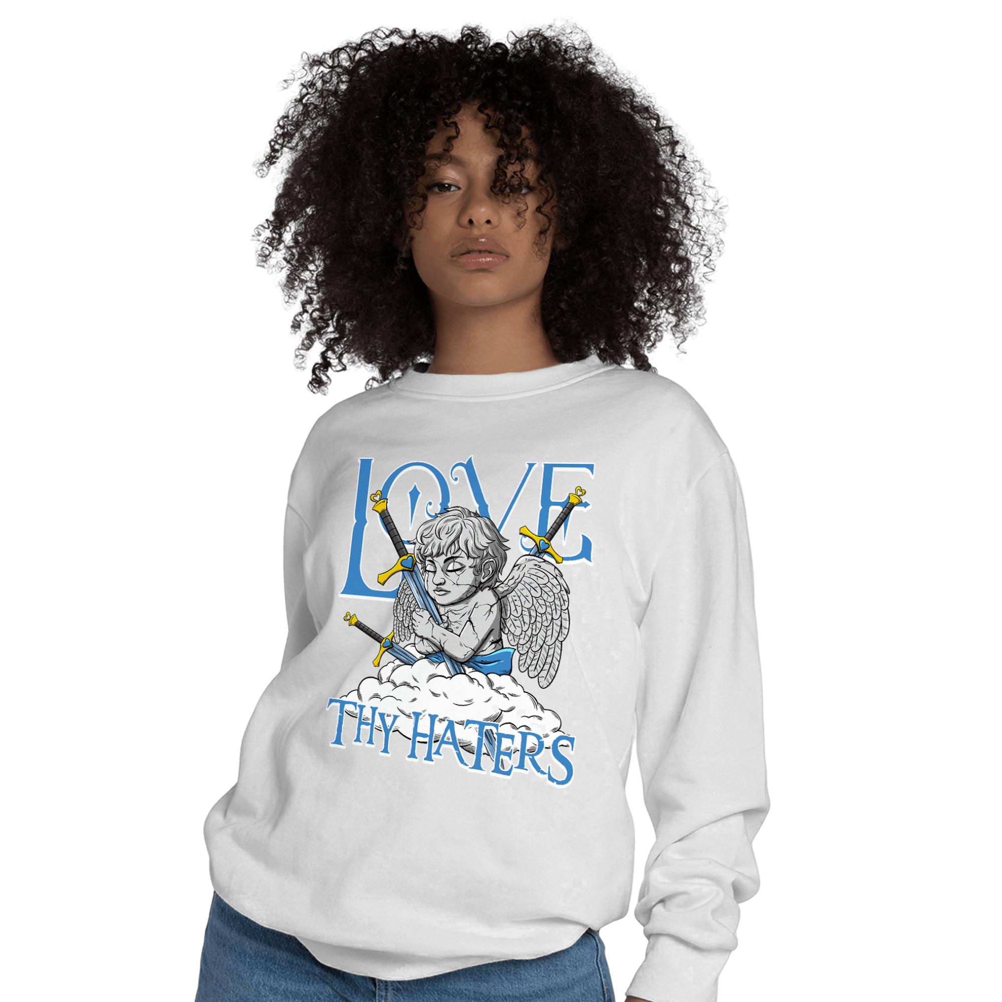SB Dunk Bubbles Sweatshirt Match Love Thy Haters Angel - NastyJamz