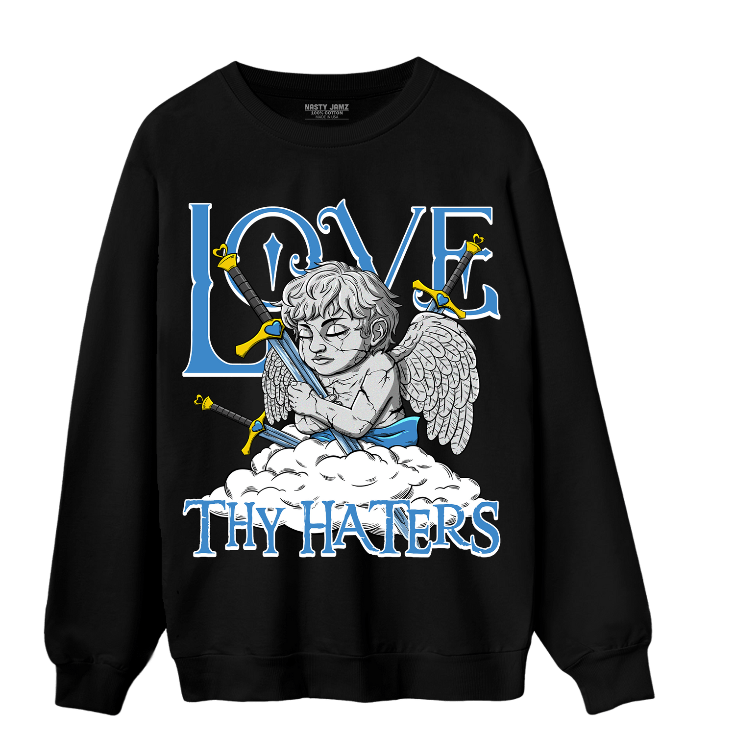 SB Dunk Bubbles Sweatshirt Match Love Thy Haters Angel - NastyJamz