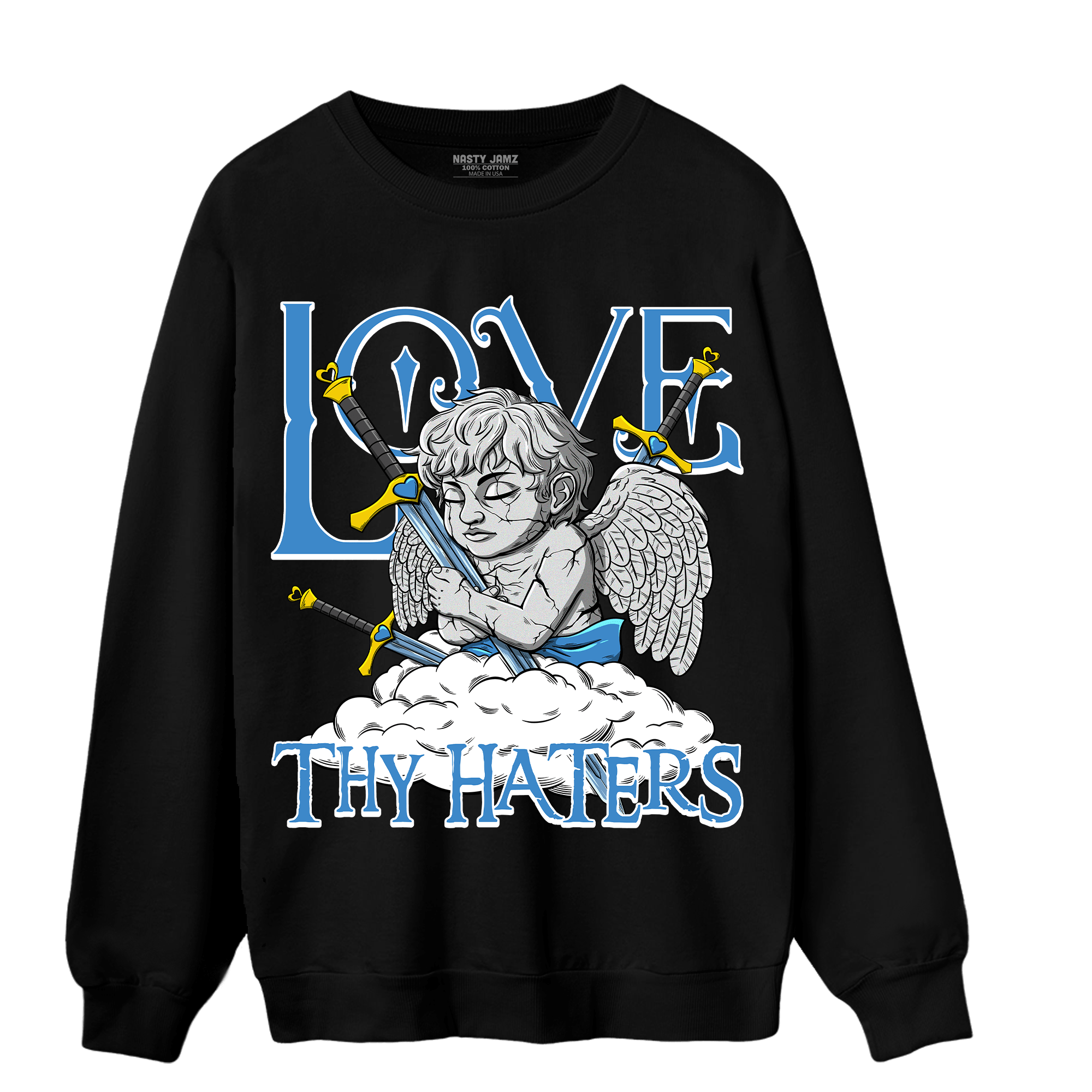 SB Dunk Bubbles Sweatshirt Match Love Thy Haters Angel - NastyJamz