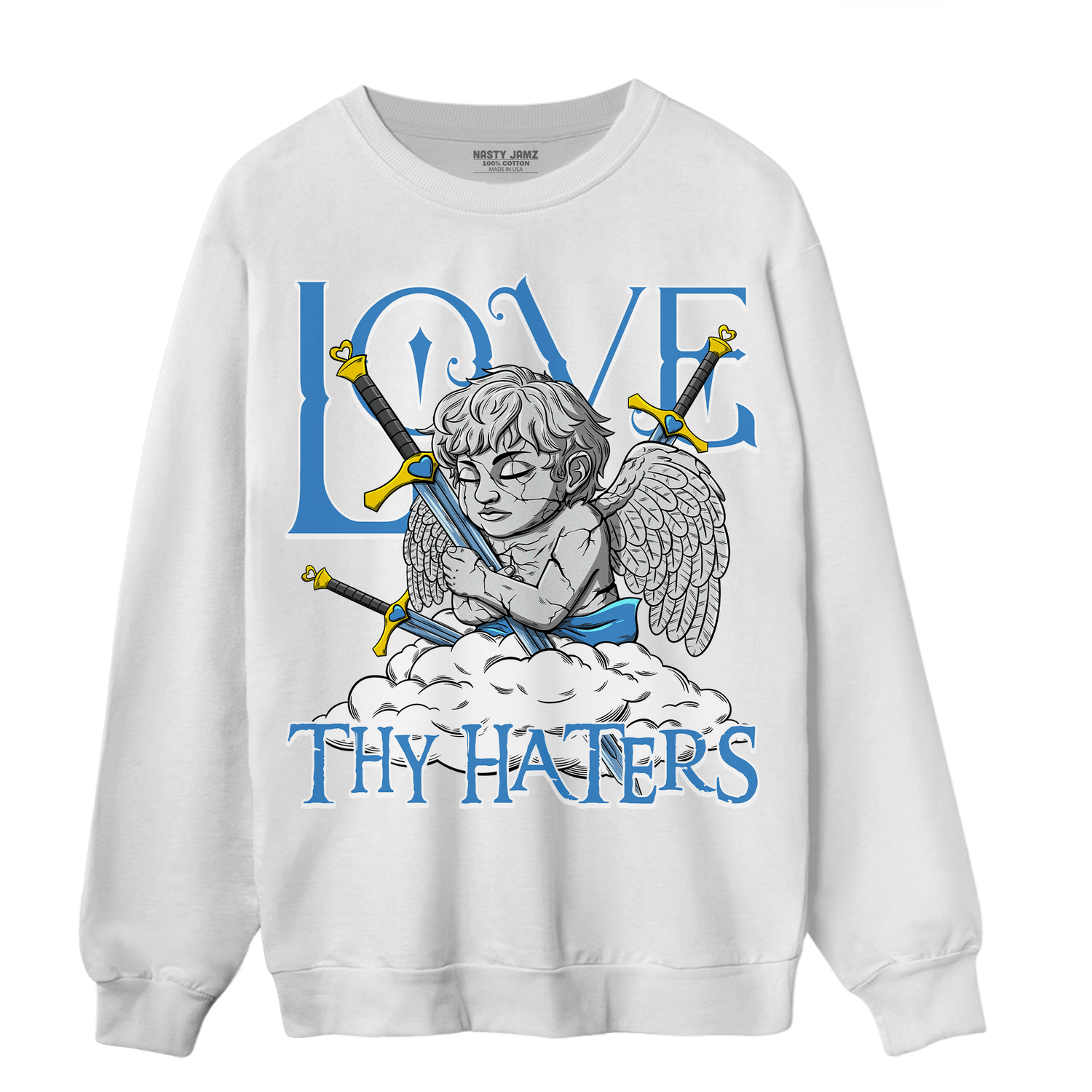 SB Dunk Bubbles Sweatshirt Match Love Thy Haters Angel - NastyJamz