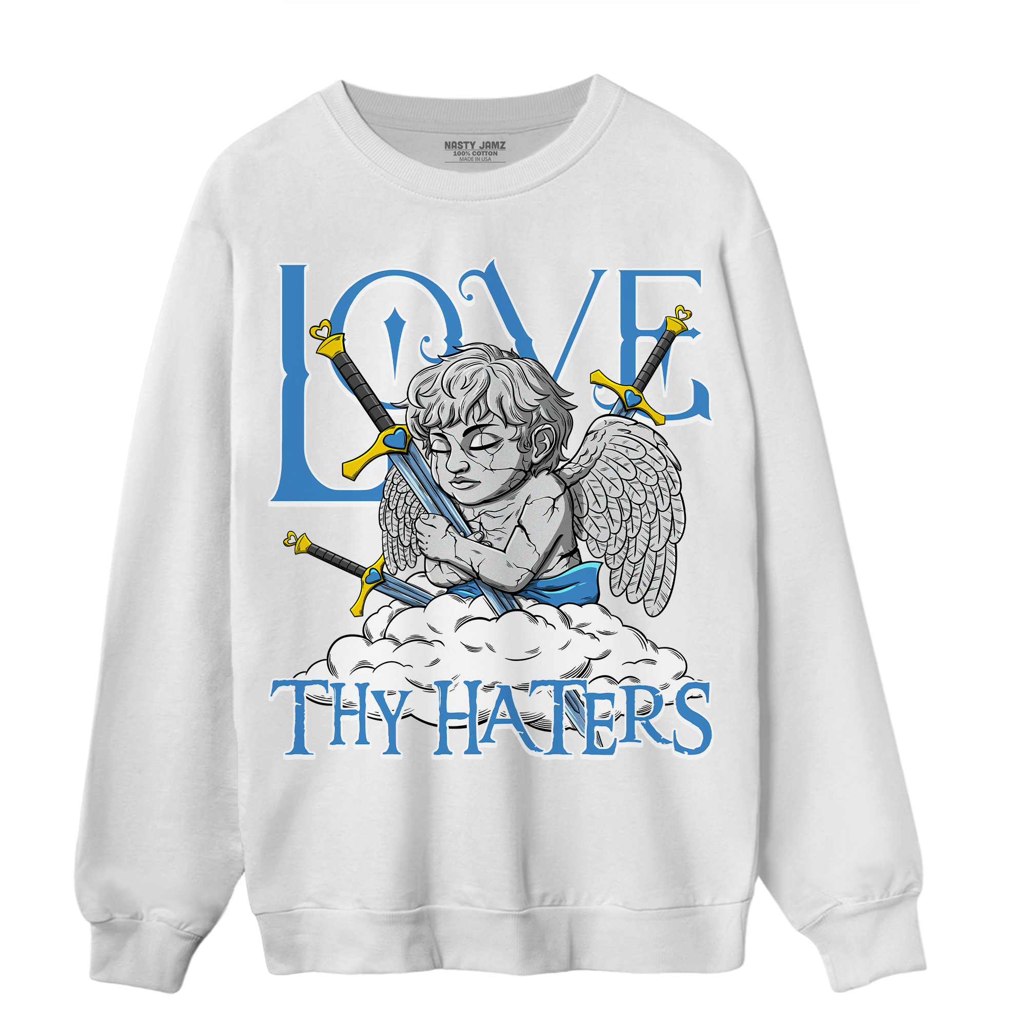 SB Dunk Bubbles Sweatshirt Match Love Thy Haters Angel - NastyJamz