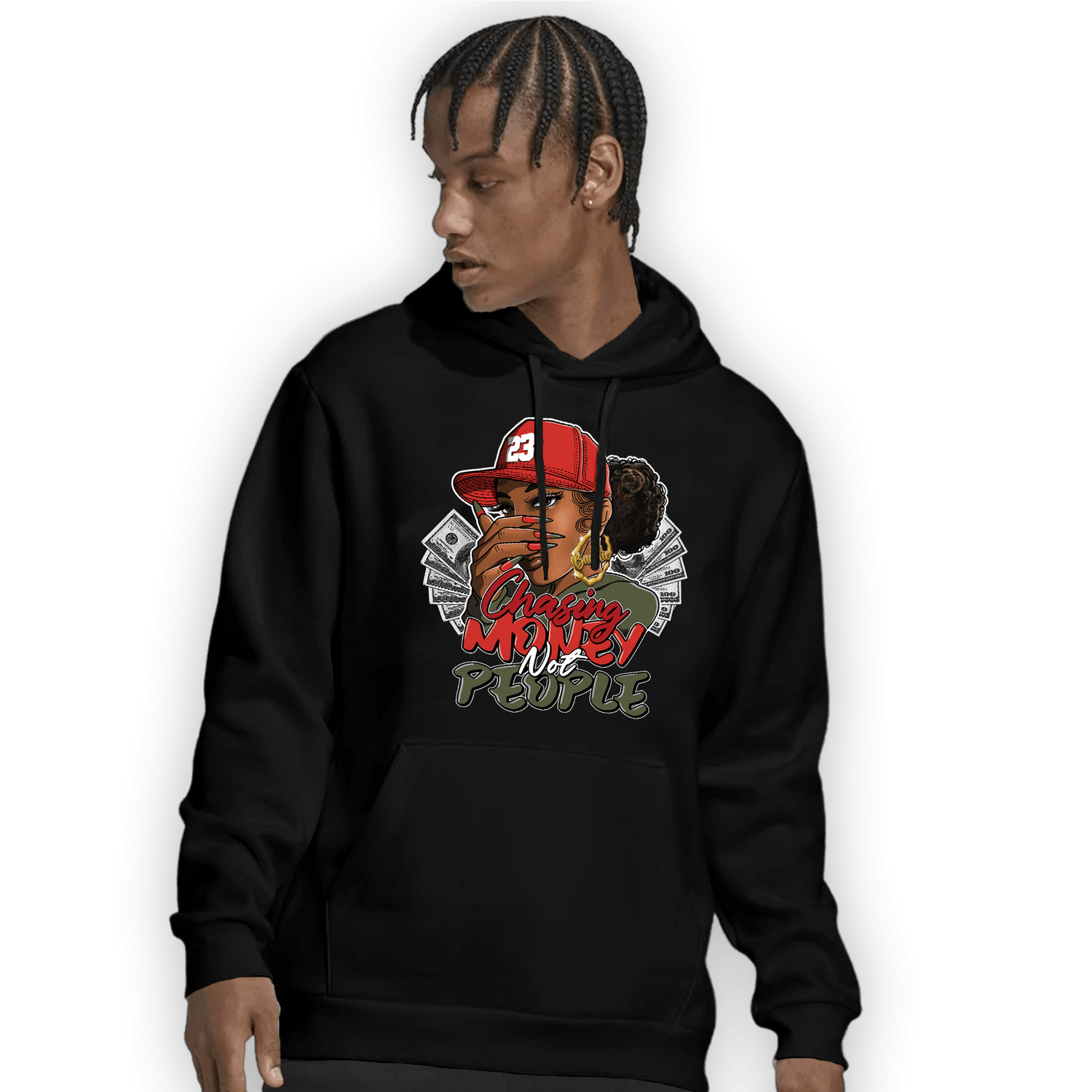 Dunk Low Mystic Red Hoodie Match Melanin Chasing Money - NastyJamz