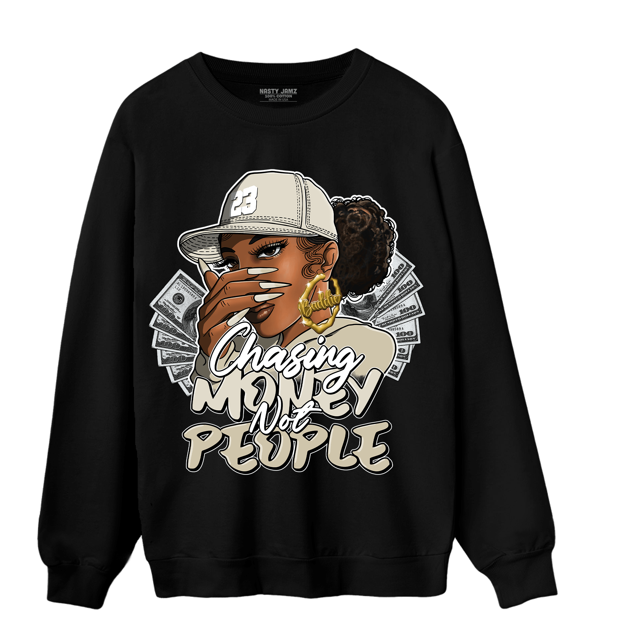 Gratitude 11s Sweatshirt Match Melanin Chasing Money - NastyJamz