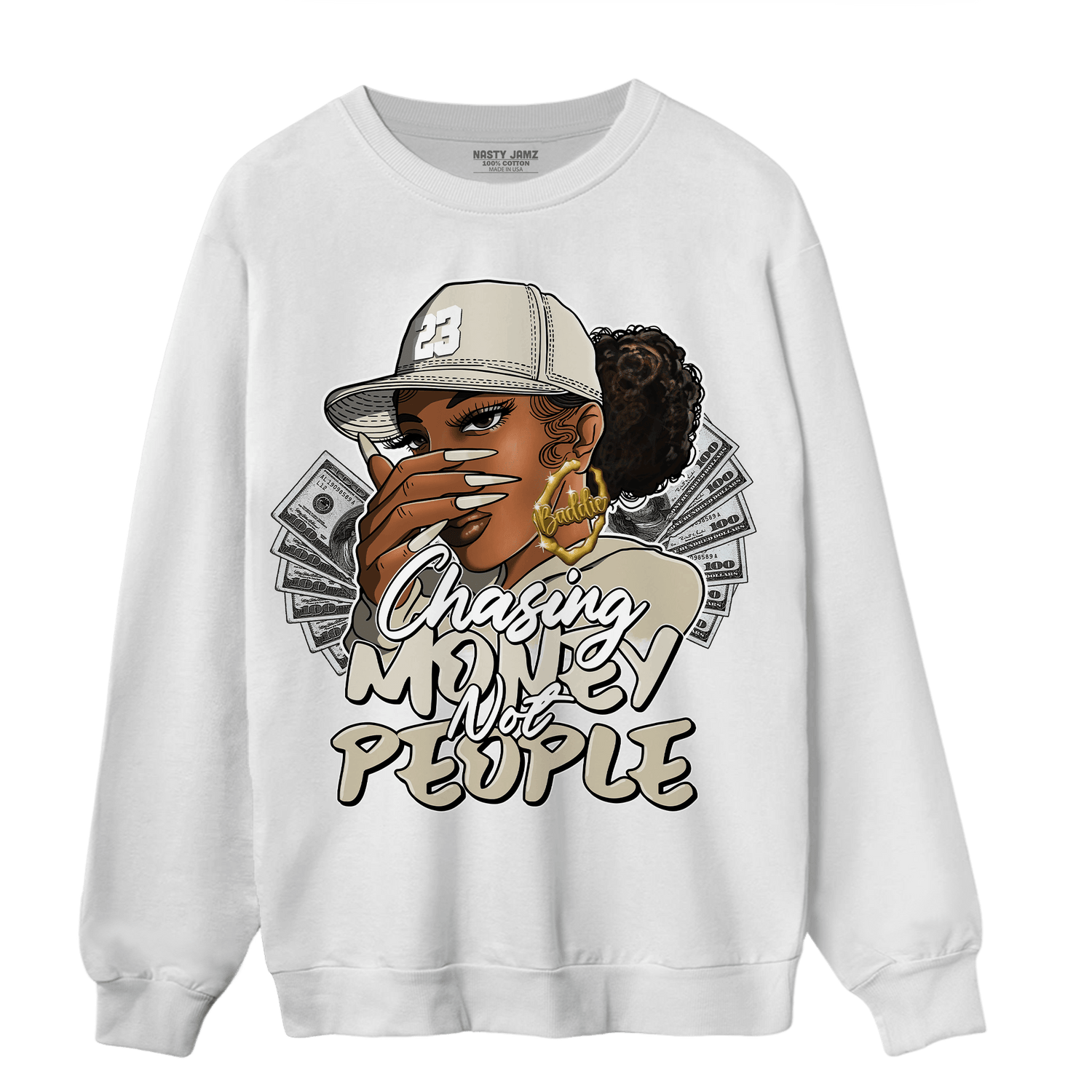 Gratitude 11s Sweatshirt Match Melanin Chasing Money - NastyJamz