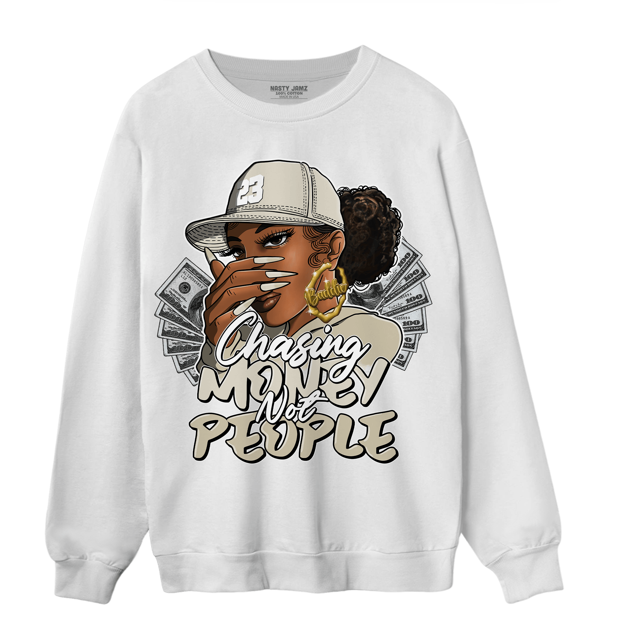 Gratitude 11s Sweatshirt Match Melanin Chasing Money - NastyJamz