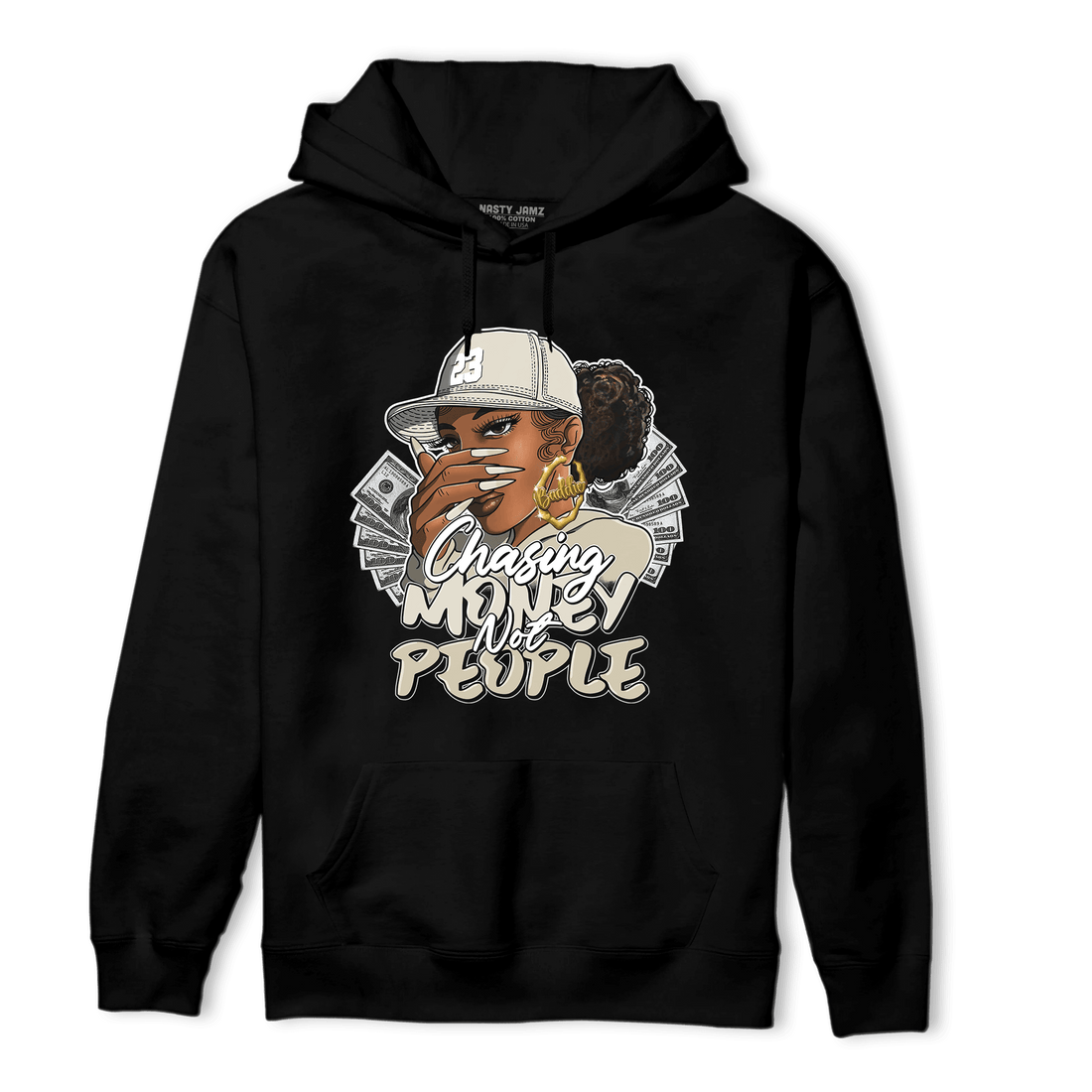 Gratitude 11s Hoodie Match Melanin Chasing Money - NastyJamz