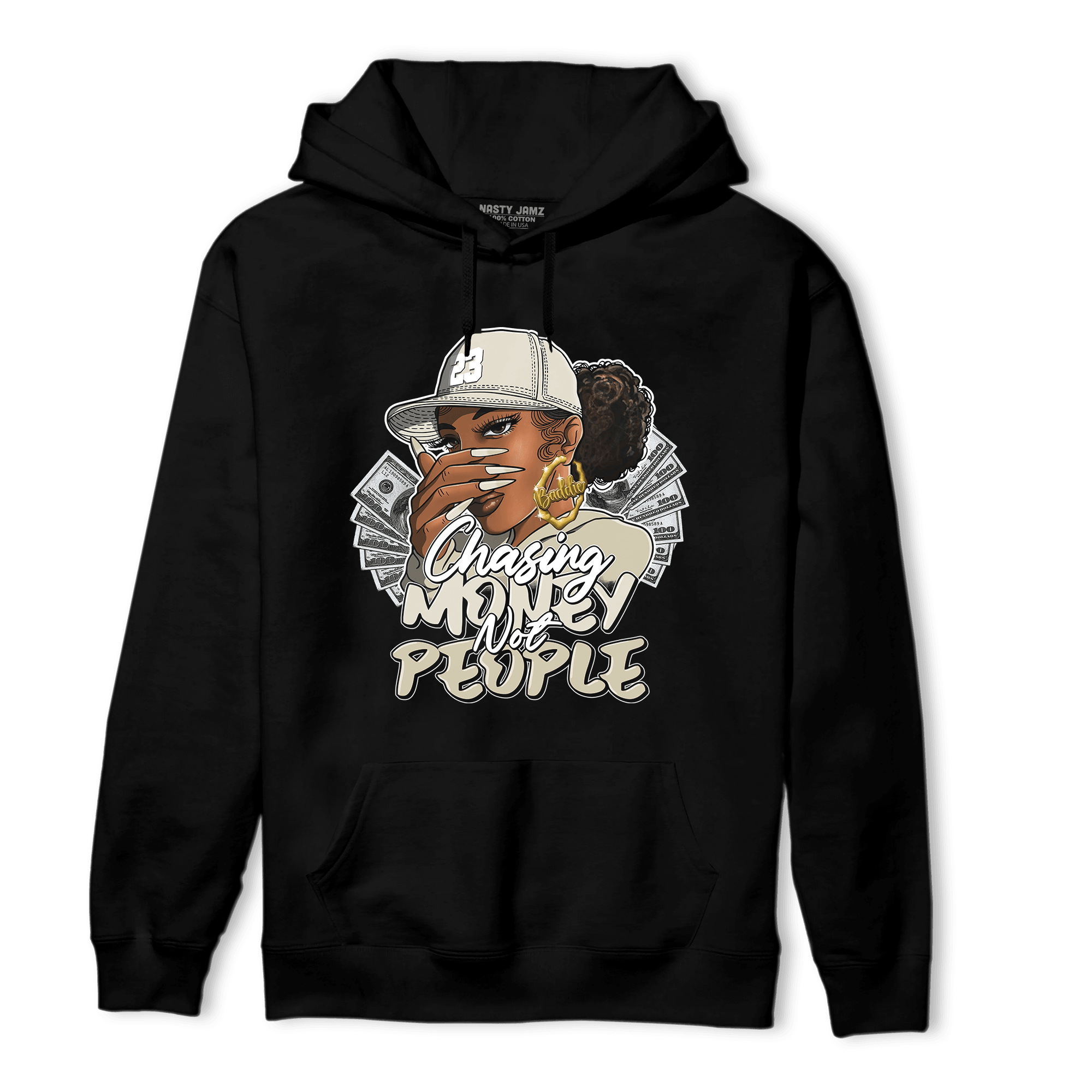 Gratitude 11s Hoodie Match Melanin Chasing Money - NastyJamz