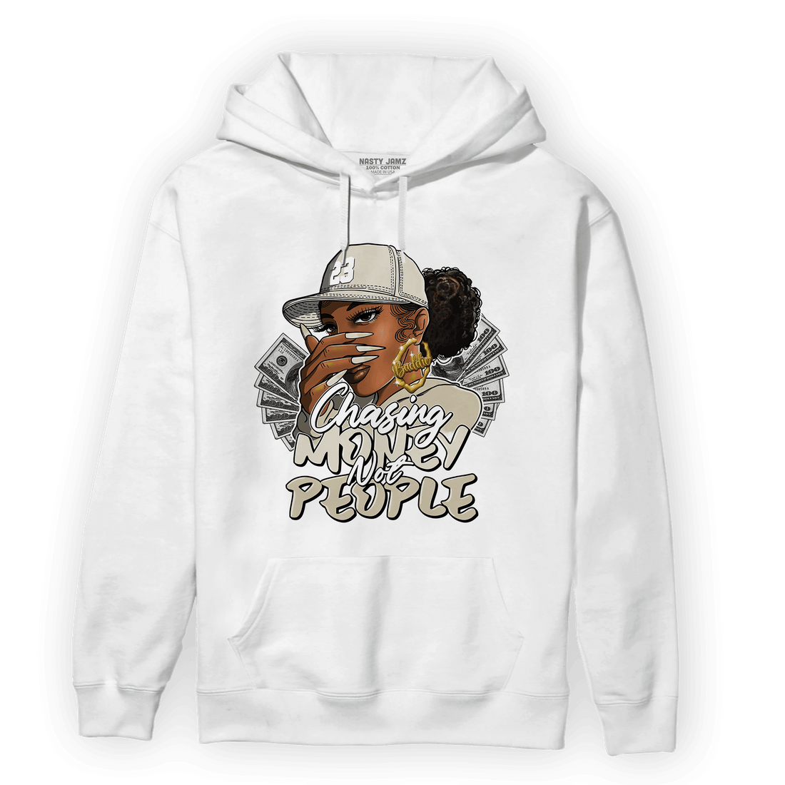 Gratitude 11s Hoodie Match Melanin Chasing Money - NastyJamz