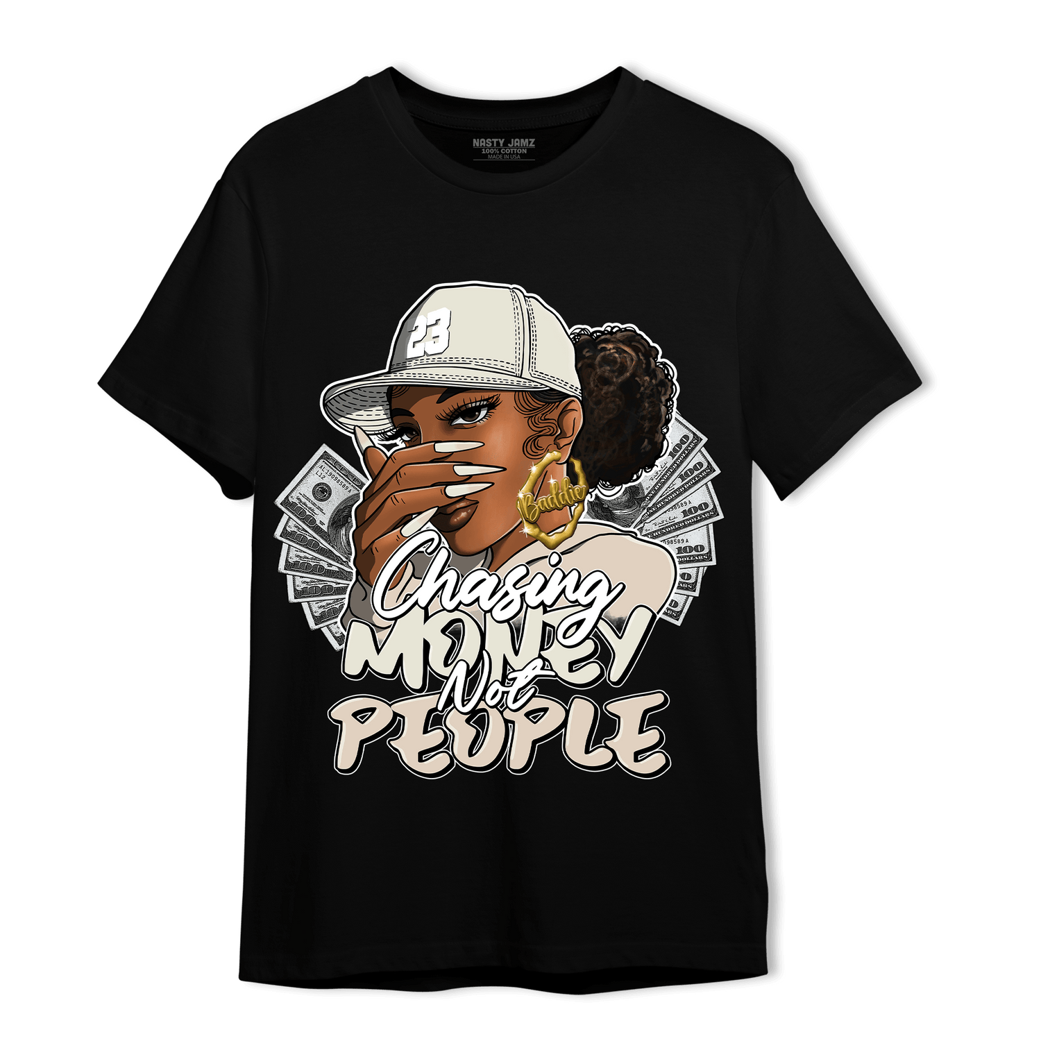 Neapolitan 11s T Shirt Match Melanin Chasing Money - NastyJamz