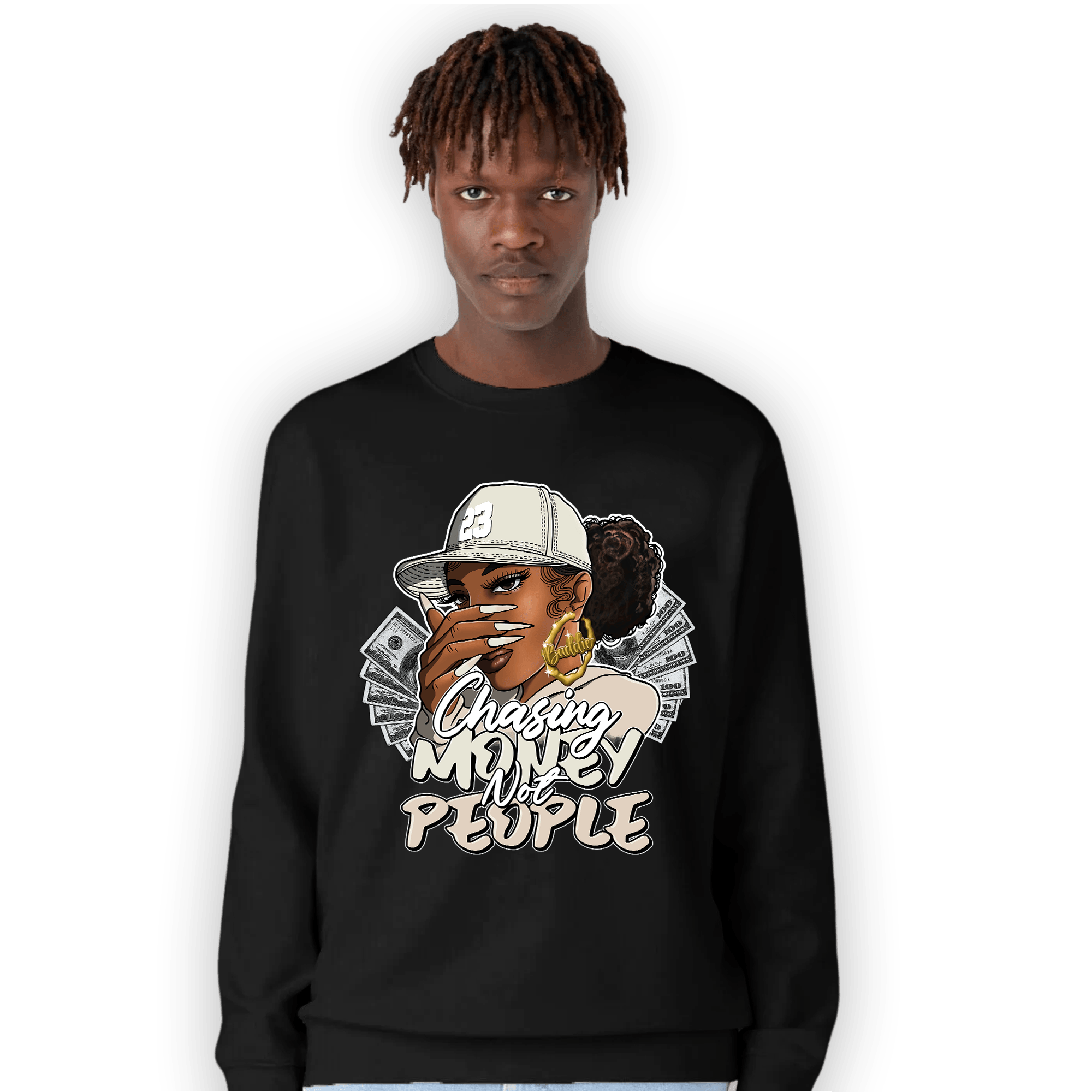Neapolitan 11s Sweatshirt Match Melanin Chasing Money - NastyJamz