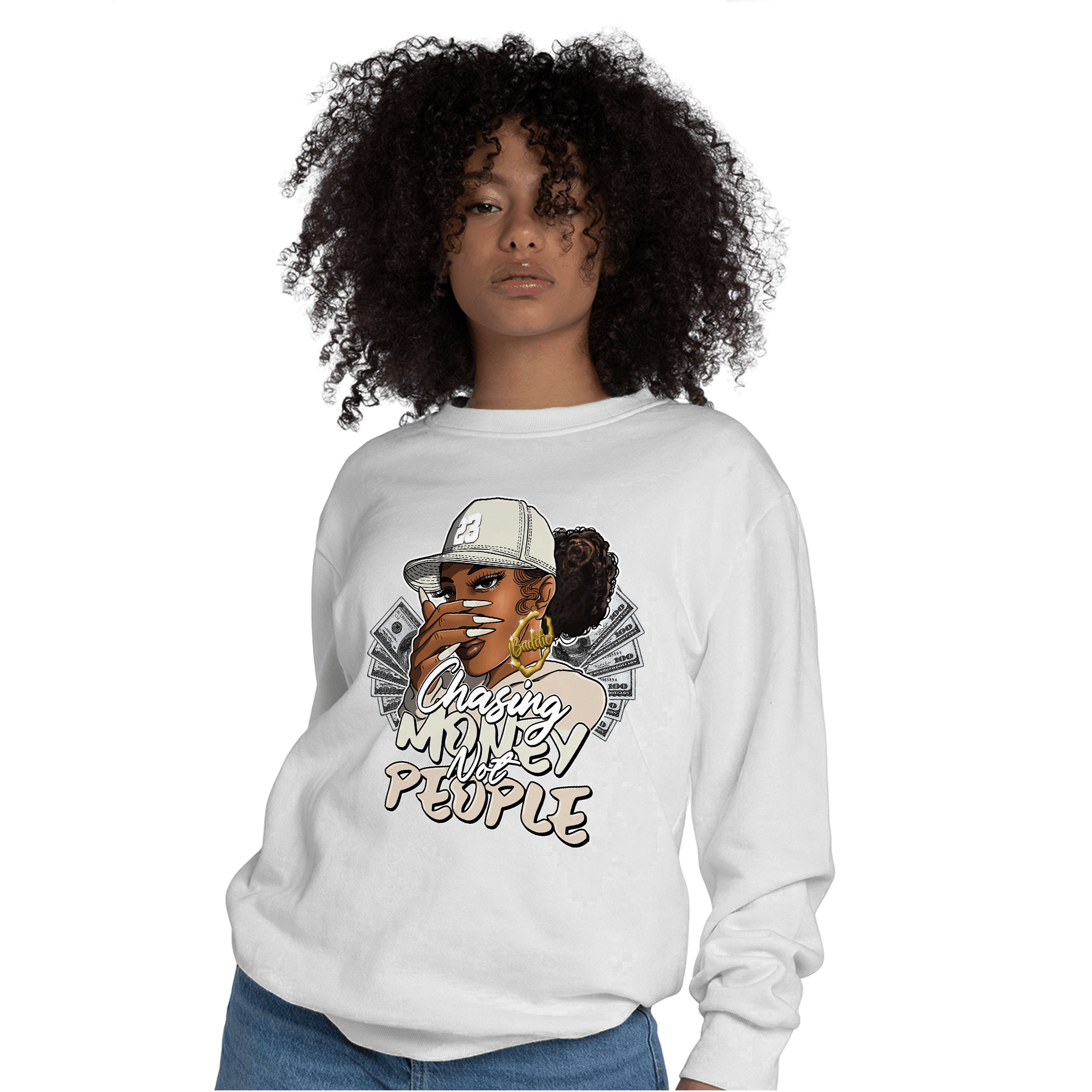 Neapolitan 11s Sweatshirt Match Melanin Chasing Money - NastyJamz