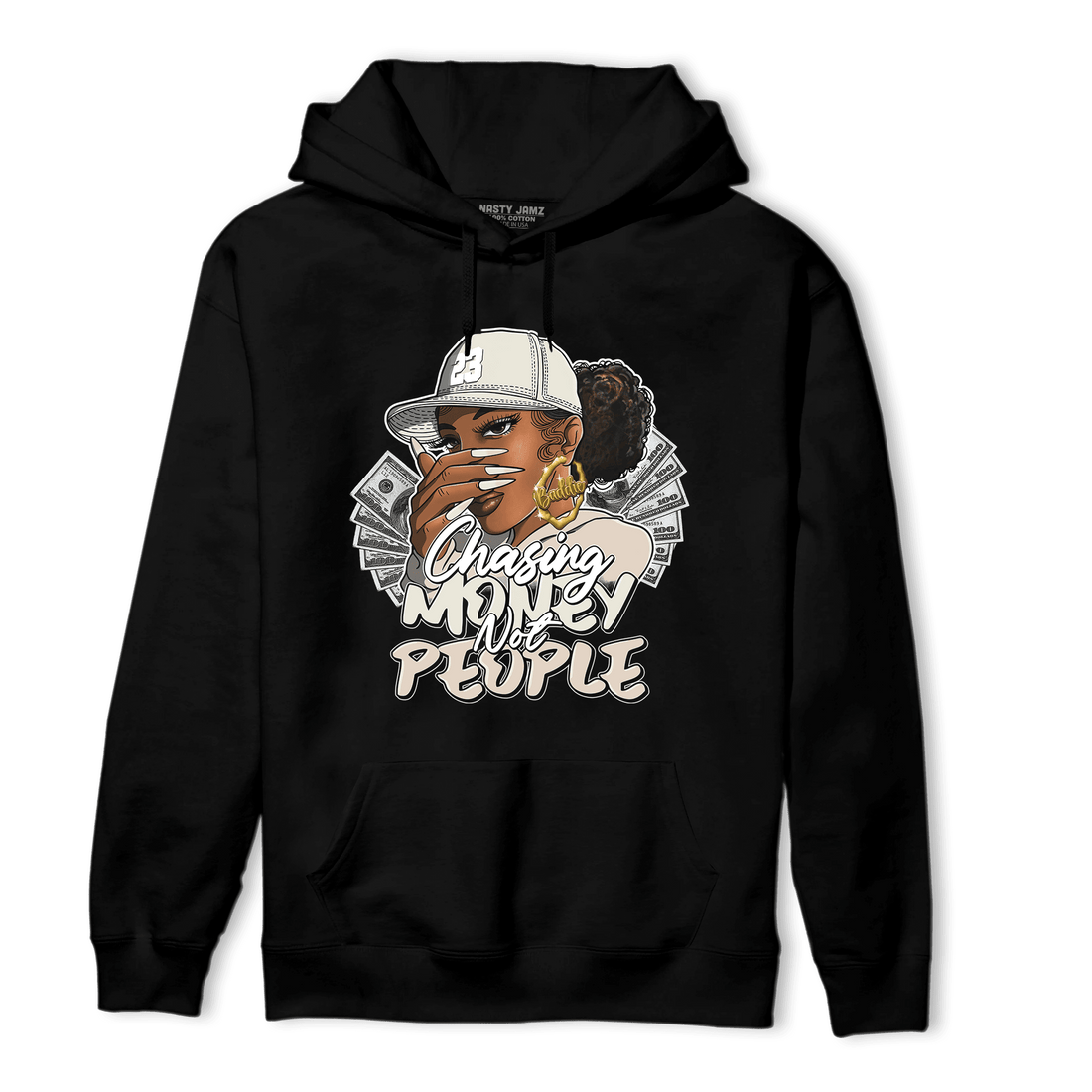 Neapolitan 11s Hoodie Match Melanin Chasing Money - NastyJamz