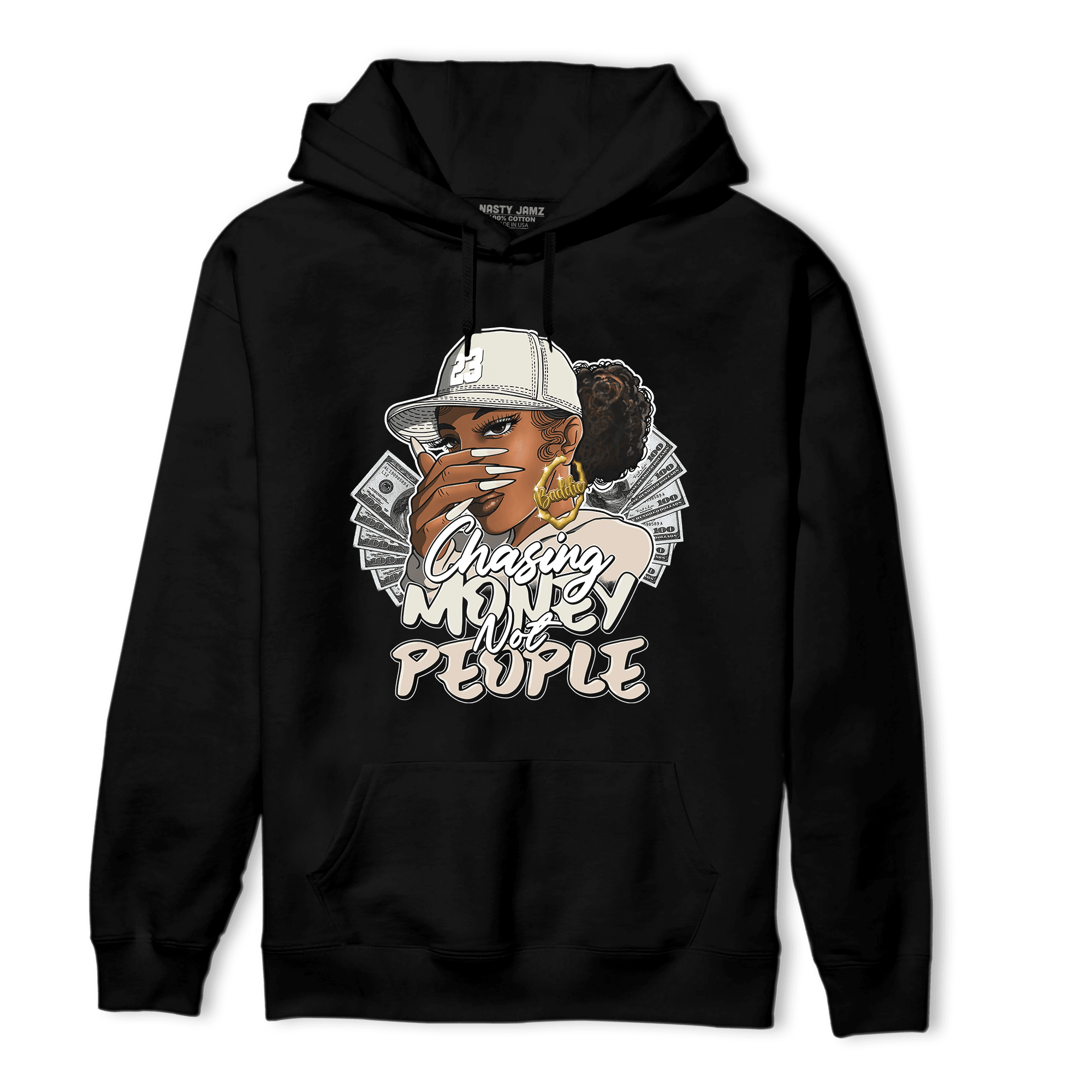 Neapolitan 11s Hoodie Match Melanin Chasing Money - NastyJamz