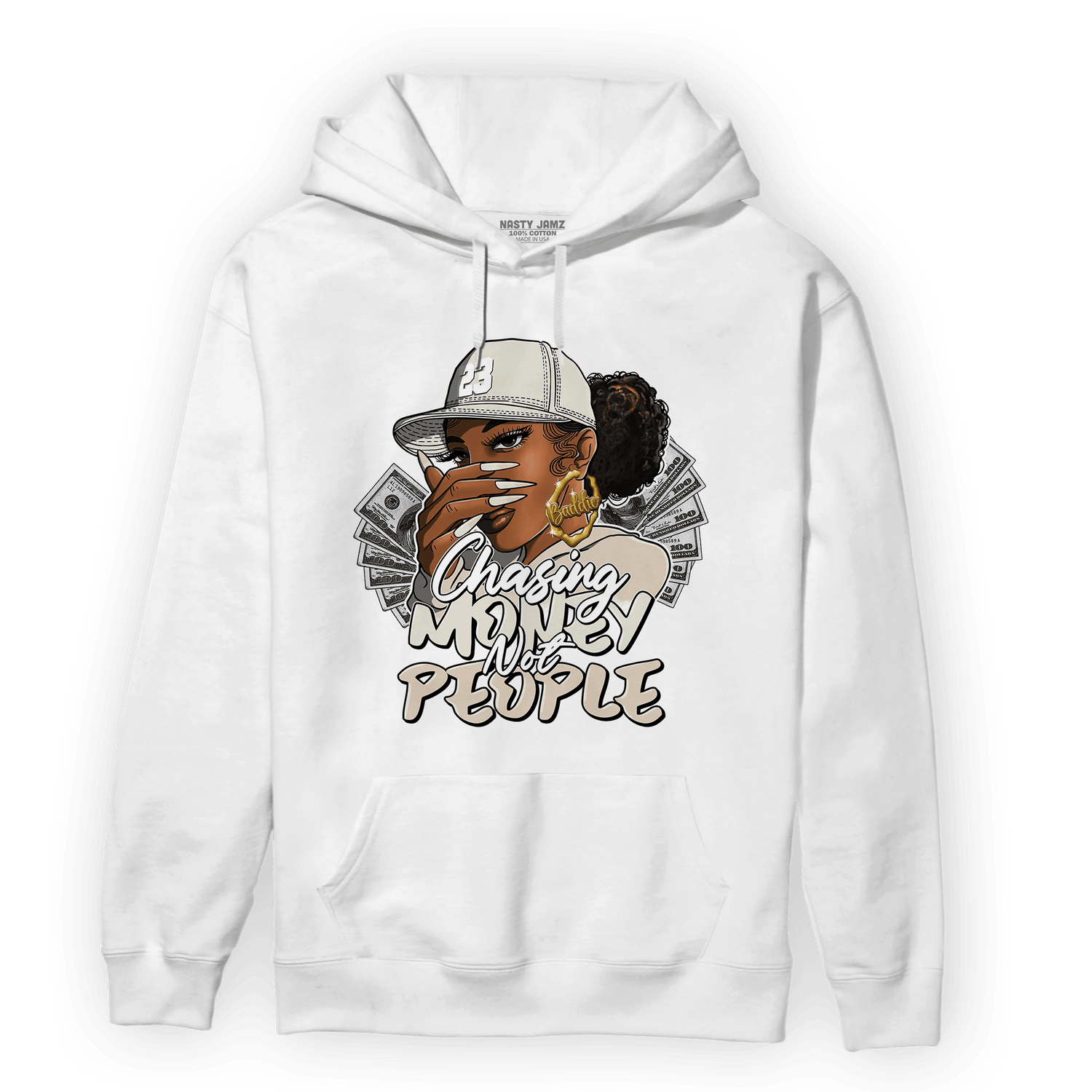 Neapolitan 11s Hoodie Match Melanin Chasing Money - NastyJamz