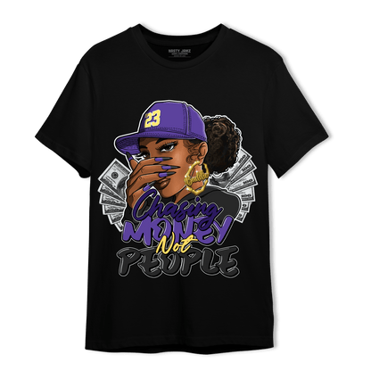 Field Purple 12s T Shirt Match Melanin Chasing Money - NastyJamz