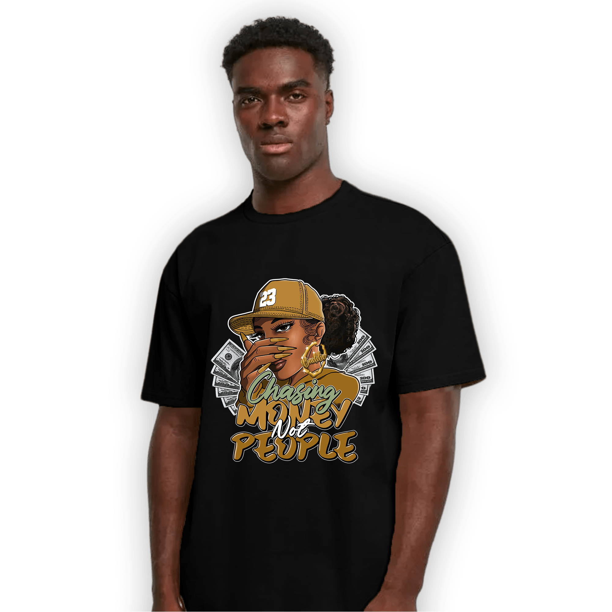 Wheat 13s T Shirt Match Melanin Chasing Money - NastyJamz